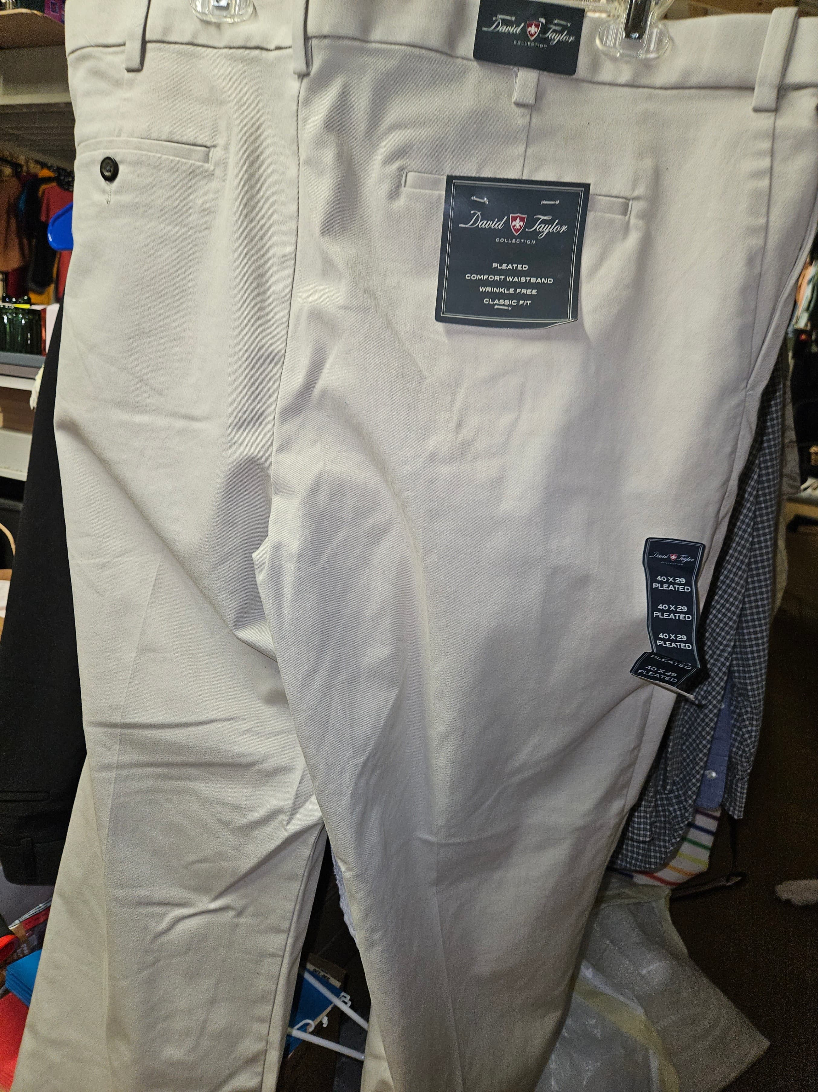David Taylor Collection Men's Pants 40x29 Cotton - Thumbnail 4