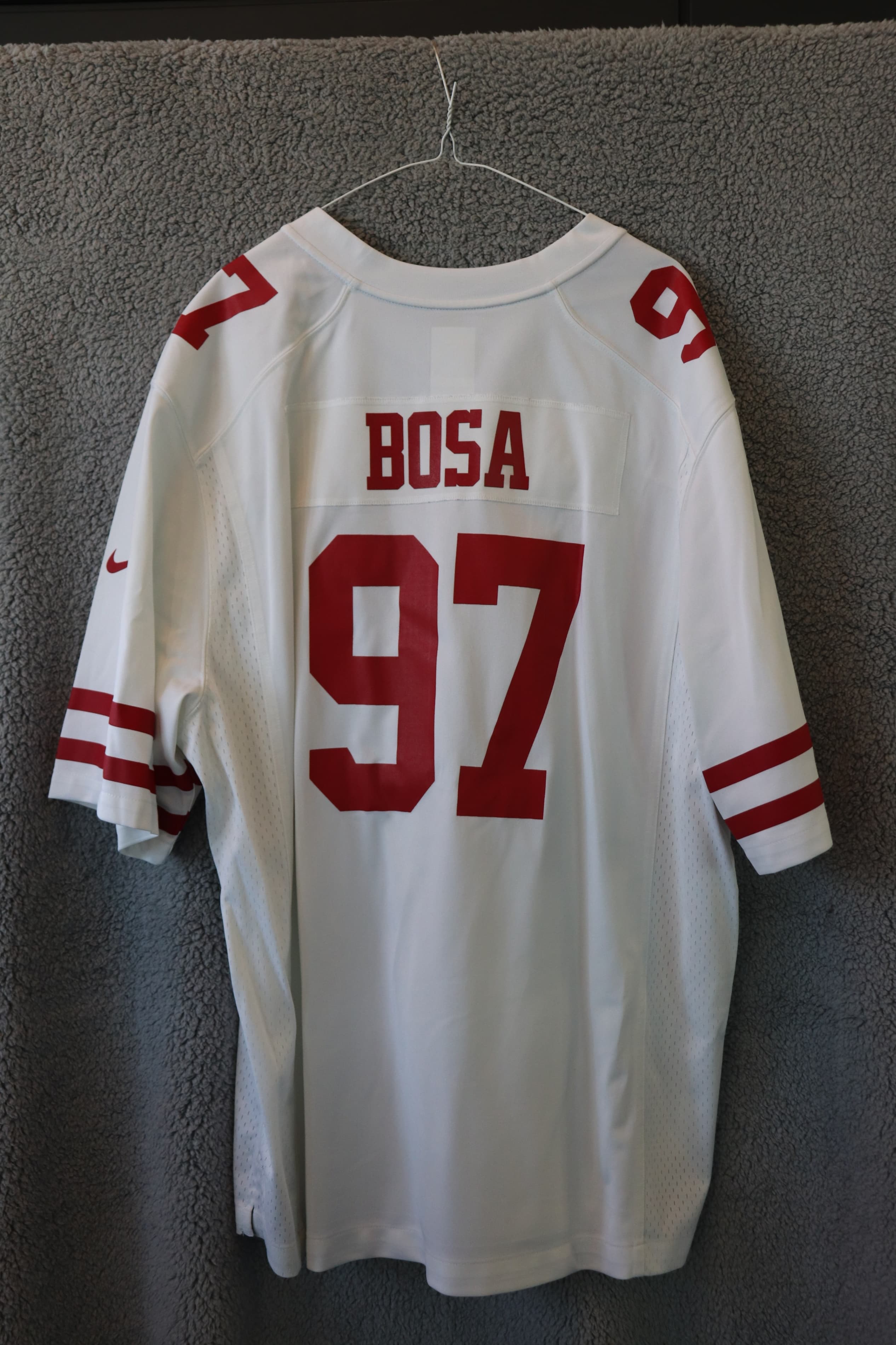 Nike NFL 49ers Jersey BOSA #97 White & Red Football Jersey XXL - Thumbnail 3