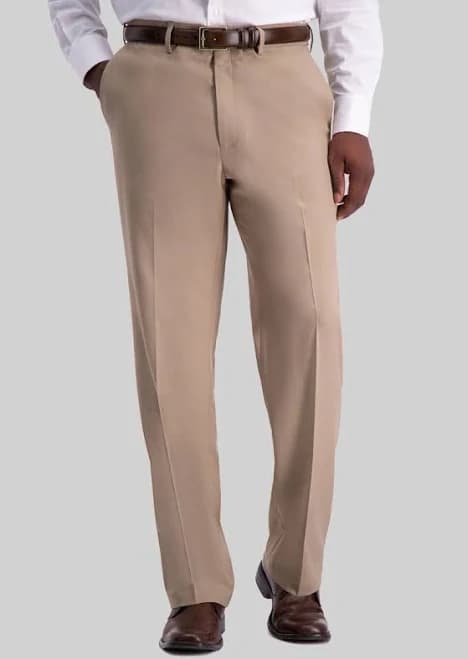 Haggar(r) Classic Fit Flat Front Corduroy 42x29, Carmel - Thumbnail 7