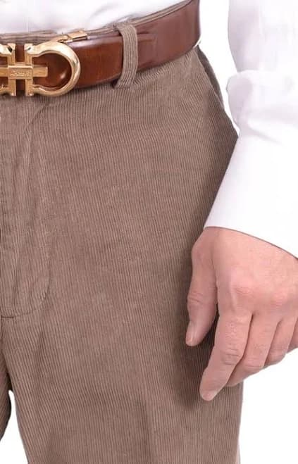 Haggar(r) Classic Fit Flat Front Corduroy 42x29, Carmel - Thumbnail 6