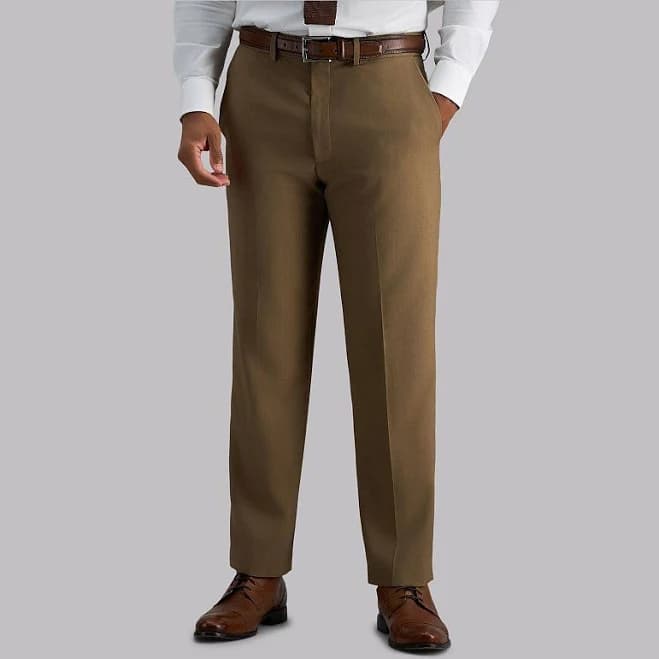 Haggar(r) Classic Fit Flat Front Corduroy 42x29, Carmel - Thumbnail 5