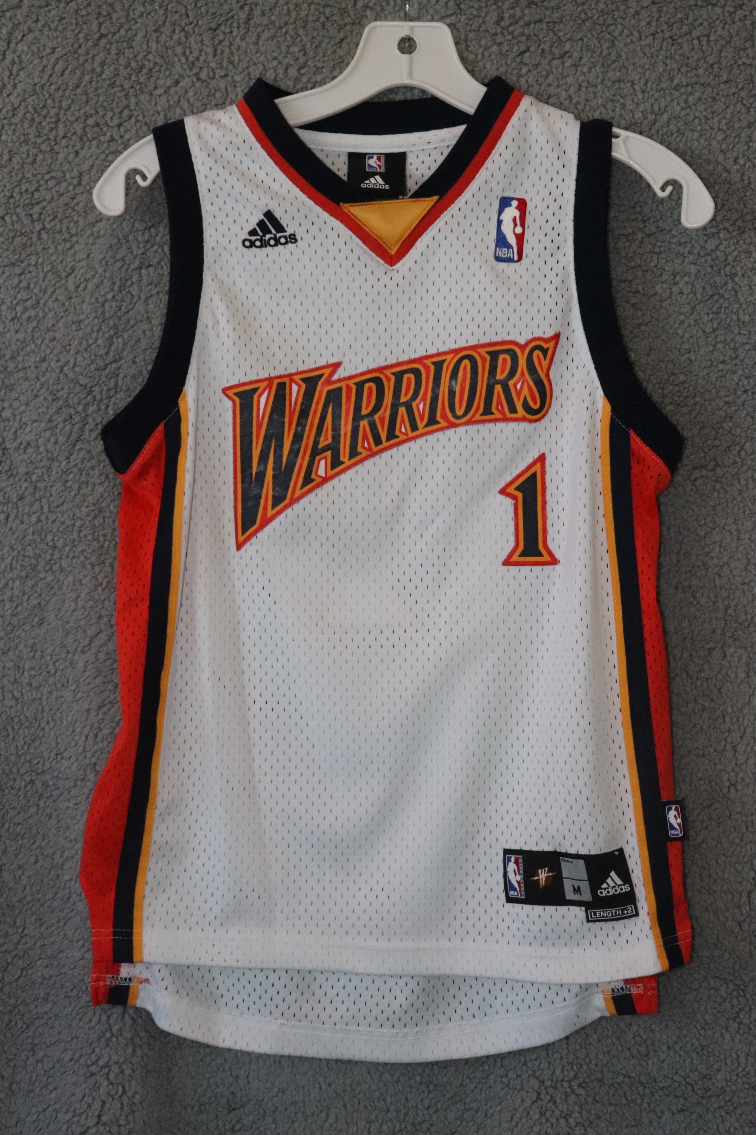 Adidas Vtg Golden State Warriors Stephen Jackson 1 NBA Jersey Mens Size M White - Thumbnail 2