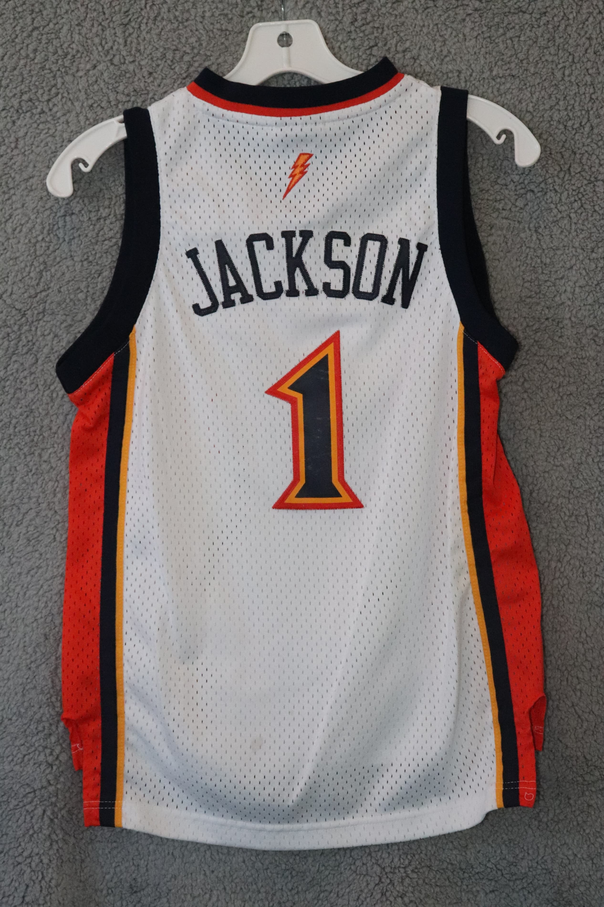 Adidas Vtg Golden State Warriors Stephen Jackson 1 NBA Jersey Mens Size M White - Thumbnail 3