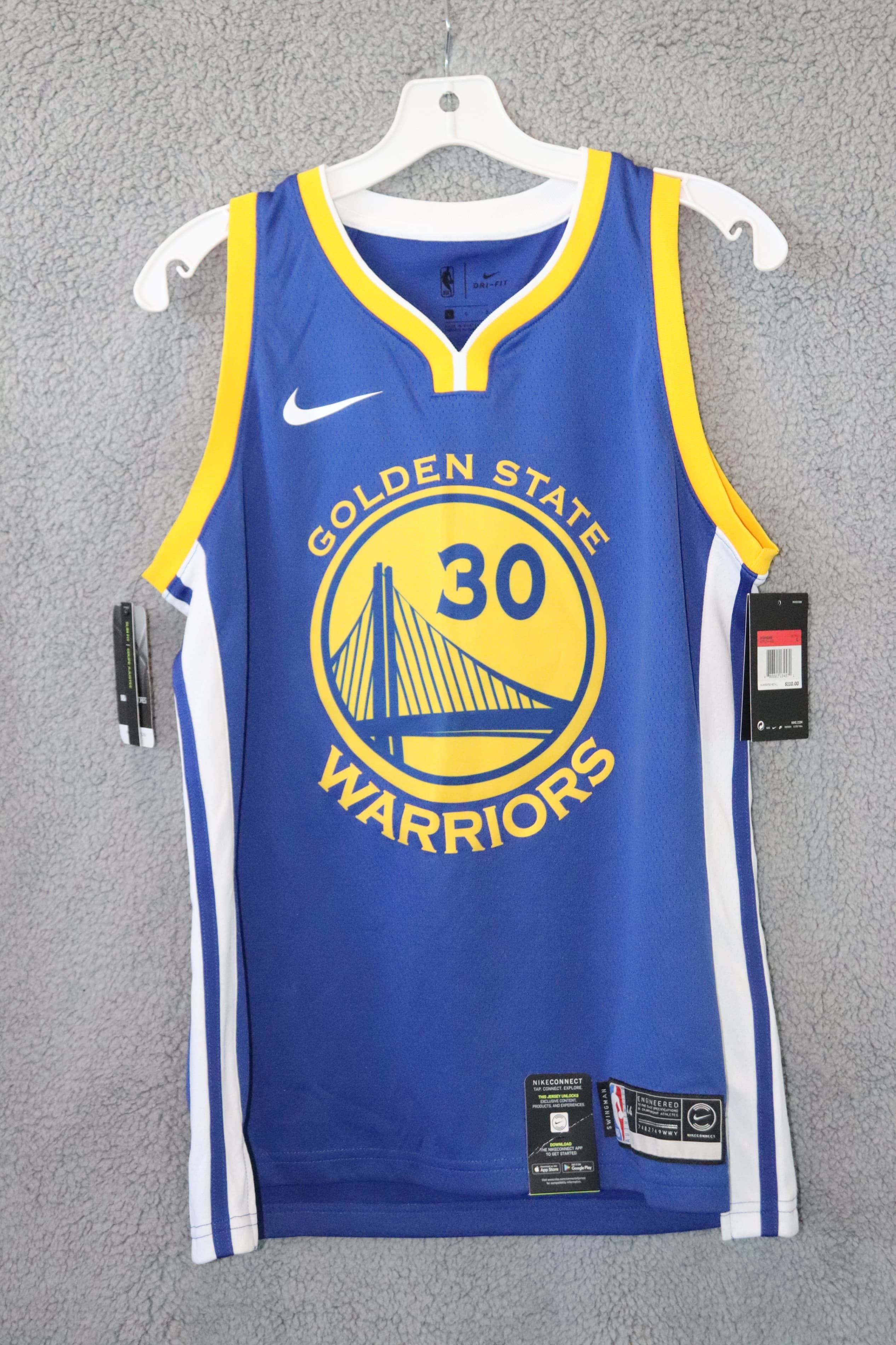 Nike Golden State Warriors Stephen Curry #30 Swingman Men's Blue Jersey Size 44 - Thumbnail 2