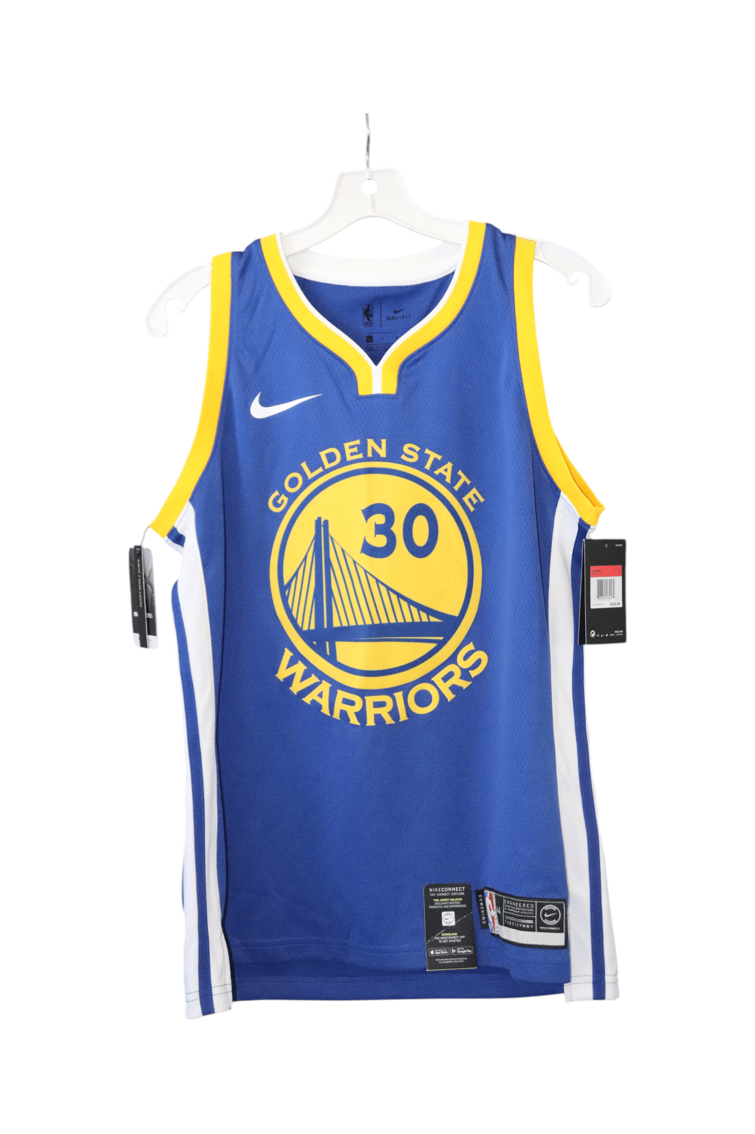 Nike Golden State Warriors Stephen Curry #30 Swingman Men's Blue Jersey Size 44