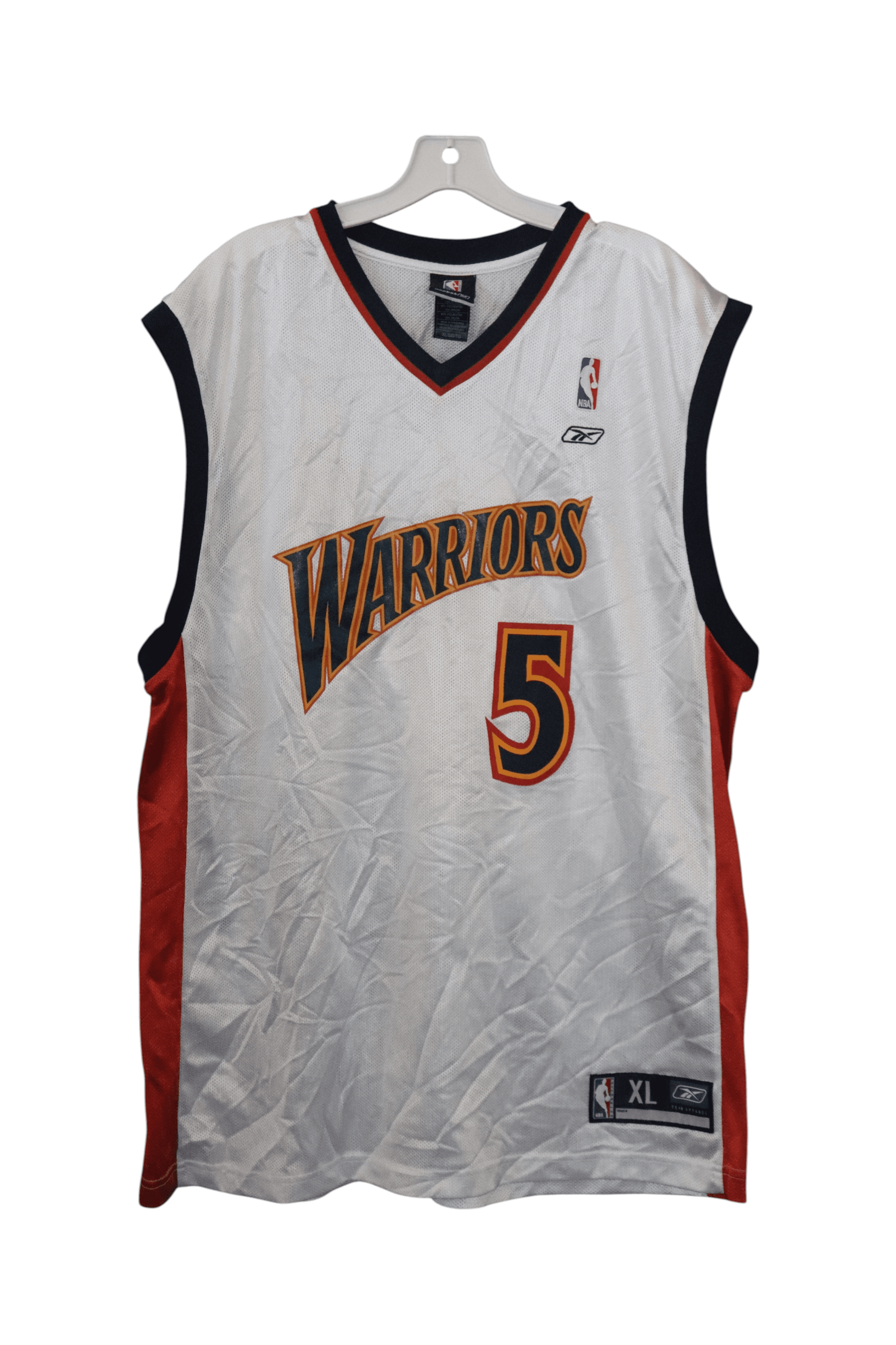 Reebok Vtg Golden State Warriors Wincher #5 Men's NBA Jersey XL White