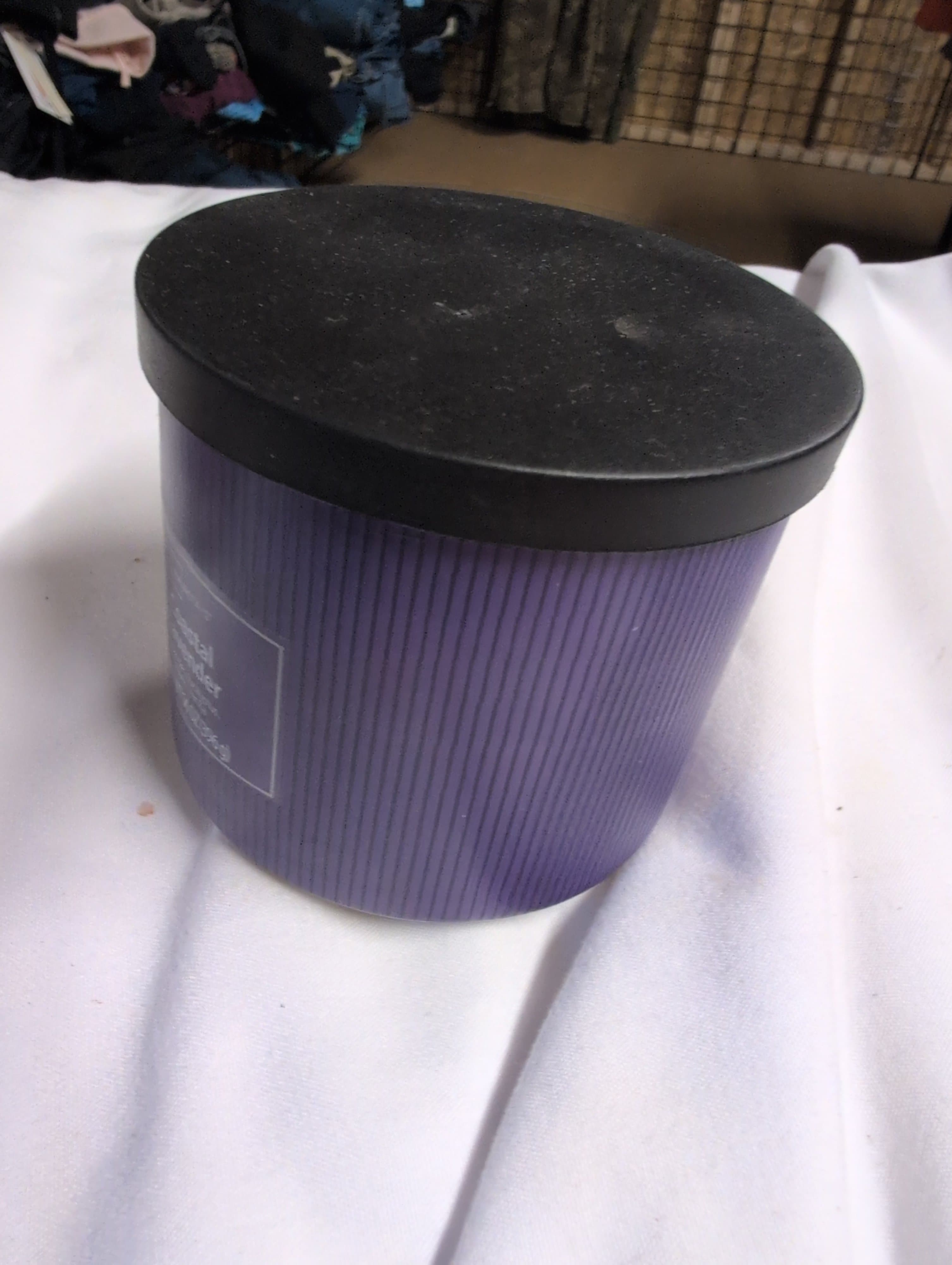 Mainstays 3-Wick Textured Wrap Coastal Lavender Candle  14 Oz - Thumbnail 2
