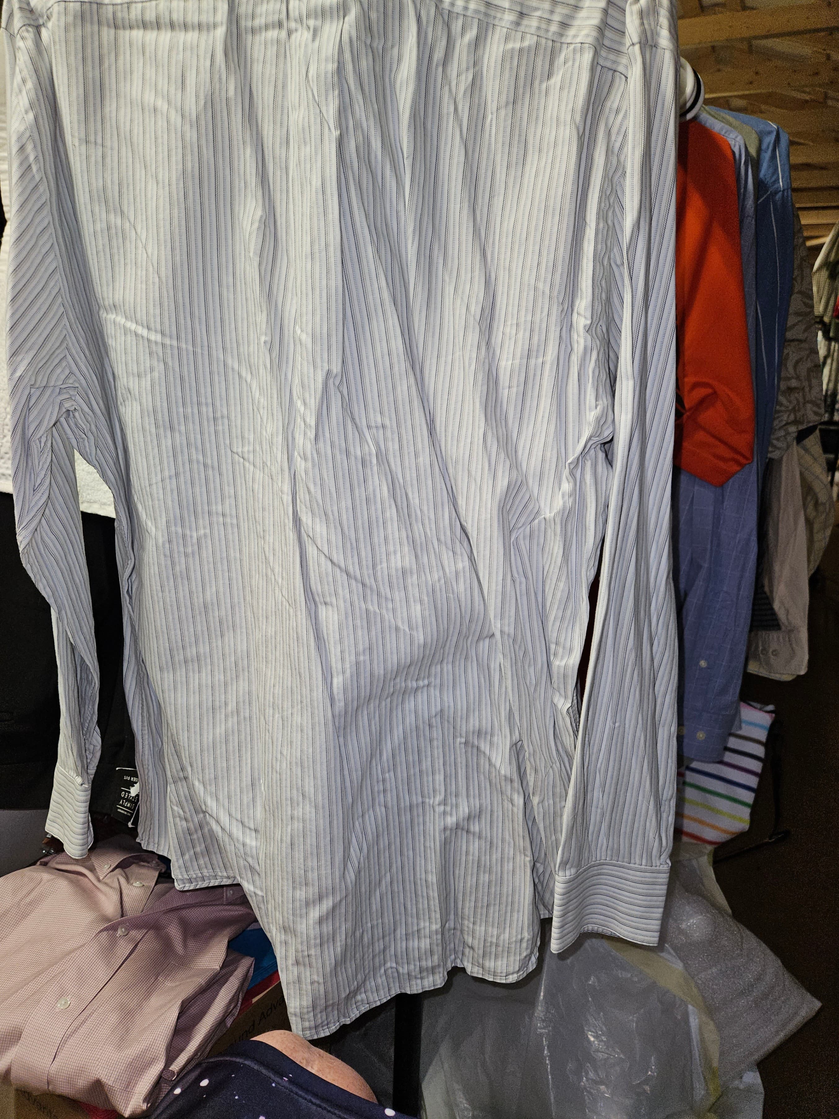 Men's Striped Button-Up Long Sleeve Shirt - Thumbnail 3