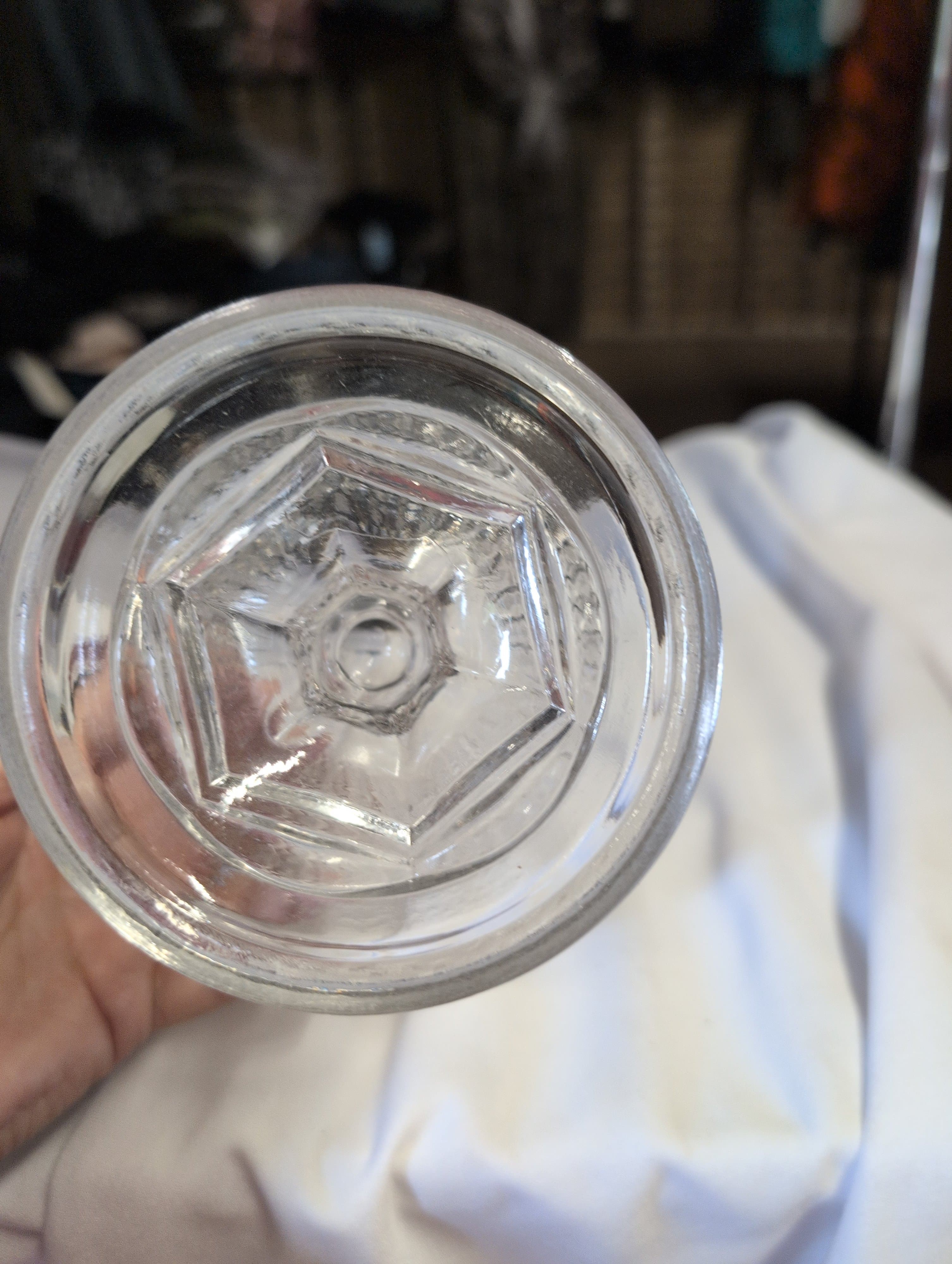 Vintage Crystal Pedestal Candy Dish - Thumbnail 2