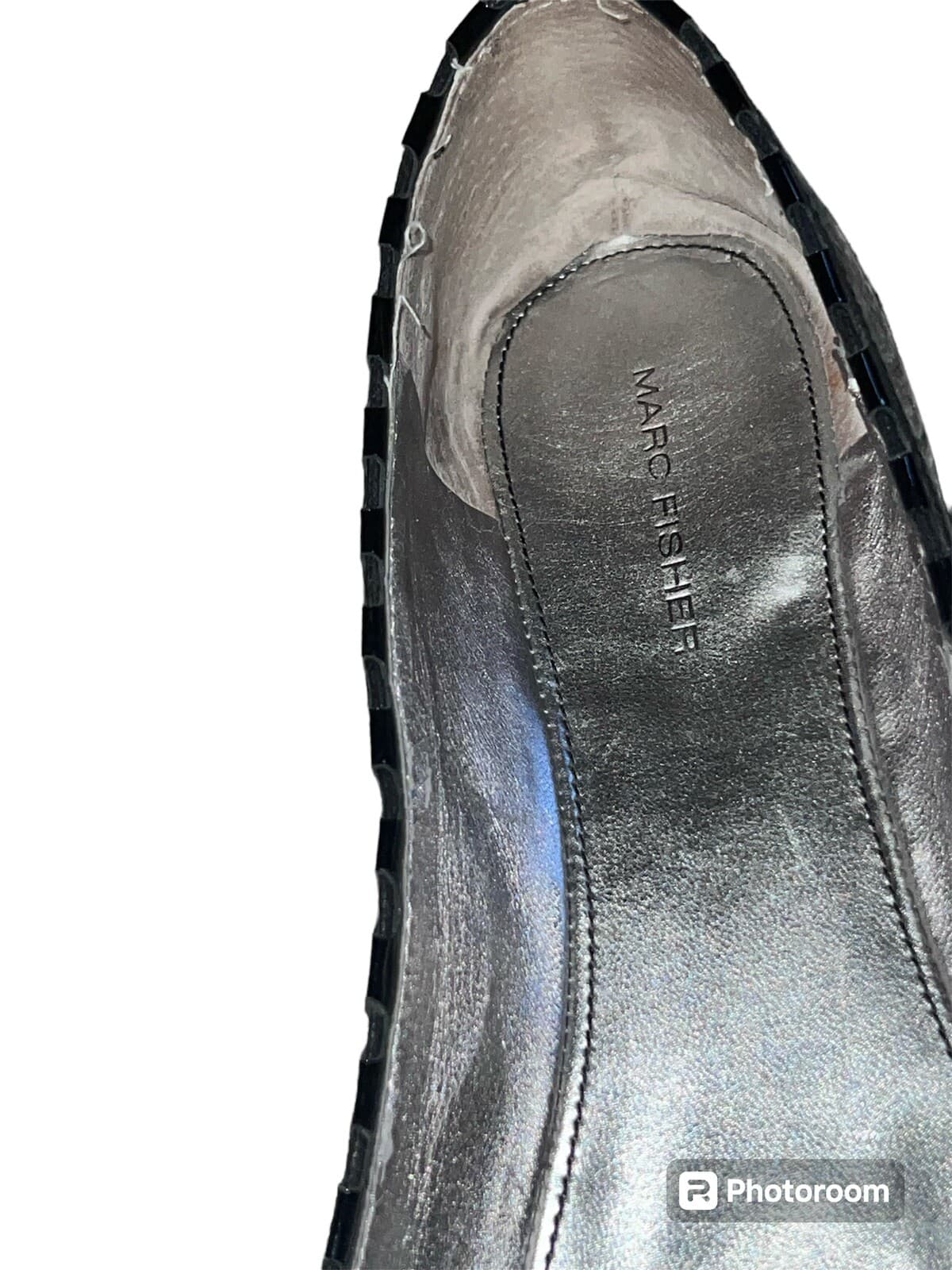 MARC FISHER Black Patent Ballet Work Business Flat Shoes - Thumbnail 2