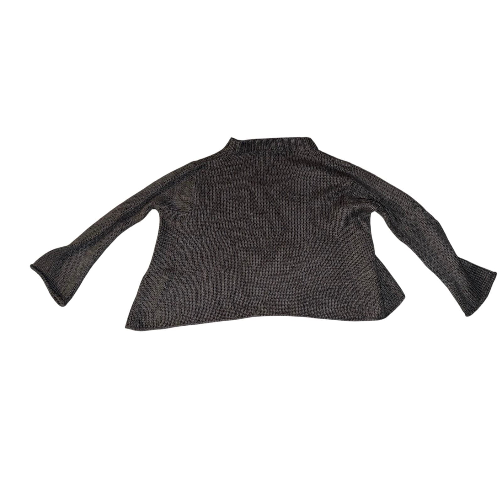 Wooden ships HEART CREW LIGHTWEIGHT Sz s/m gray & black preppy open knot - Thumbnail 3