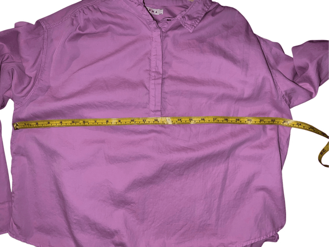 xirena pinkish purple sz M Button Collar Coastal Coquette Long Sleeve - Thumbnail 2