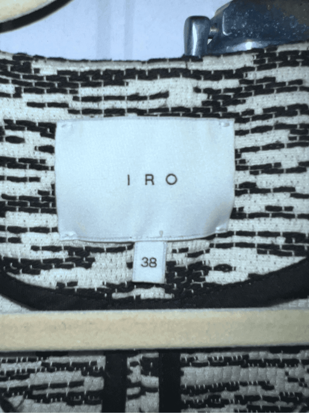 Iro Lizzie Textured Blazer size 38 Zipper Office Siren Secretary Monochrome Emo - Thumbnail 8