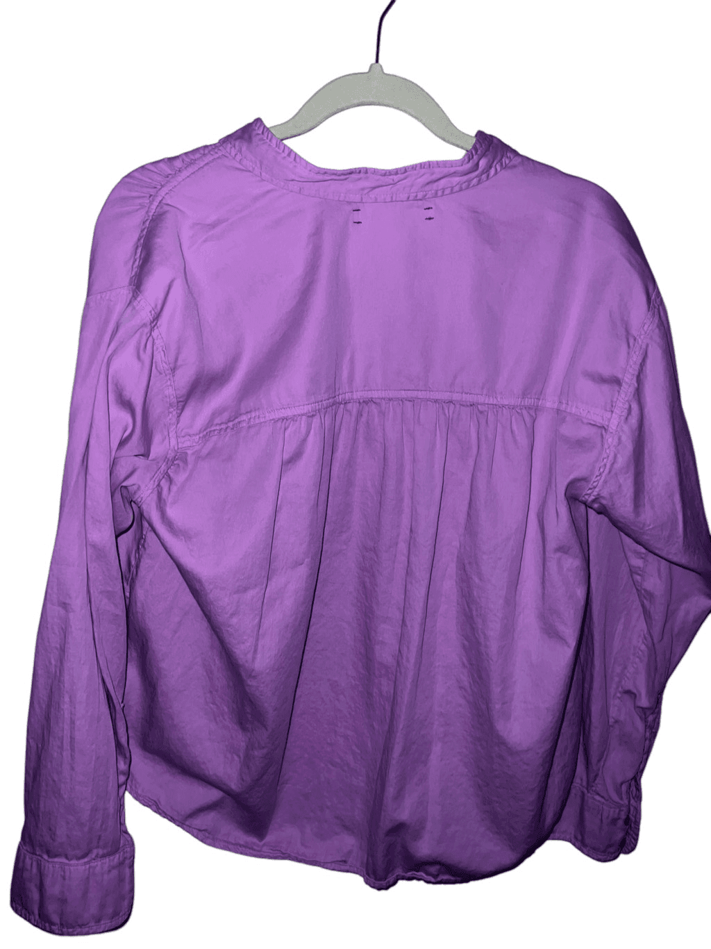 xirena pinkish purple sz M Button Collar Coastal Coquette Long Sleeve - Thumbnail 4