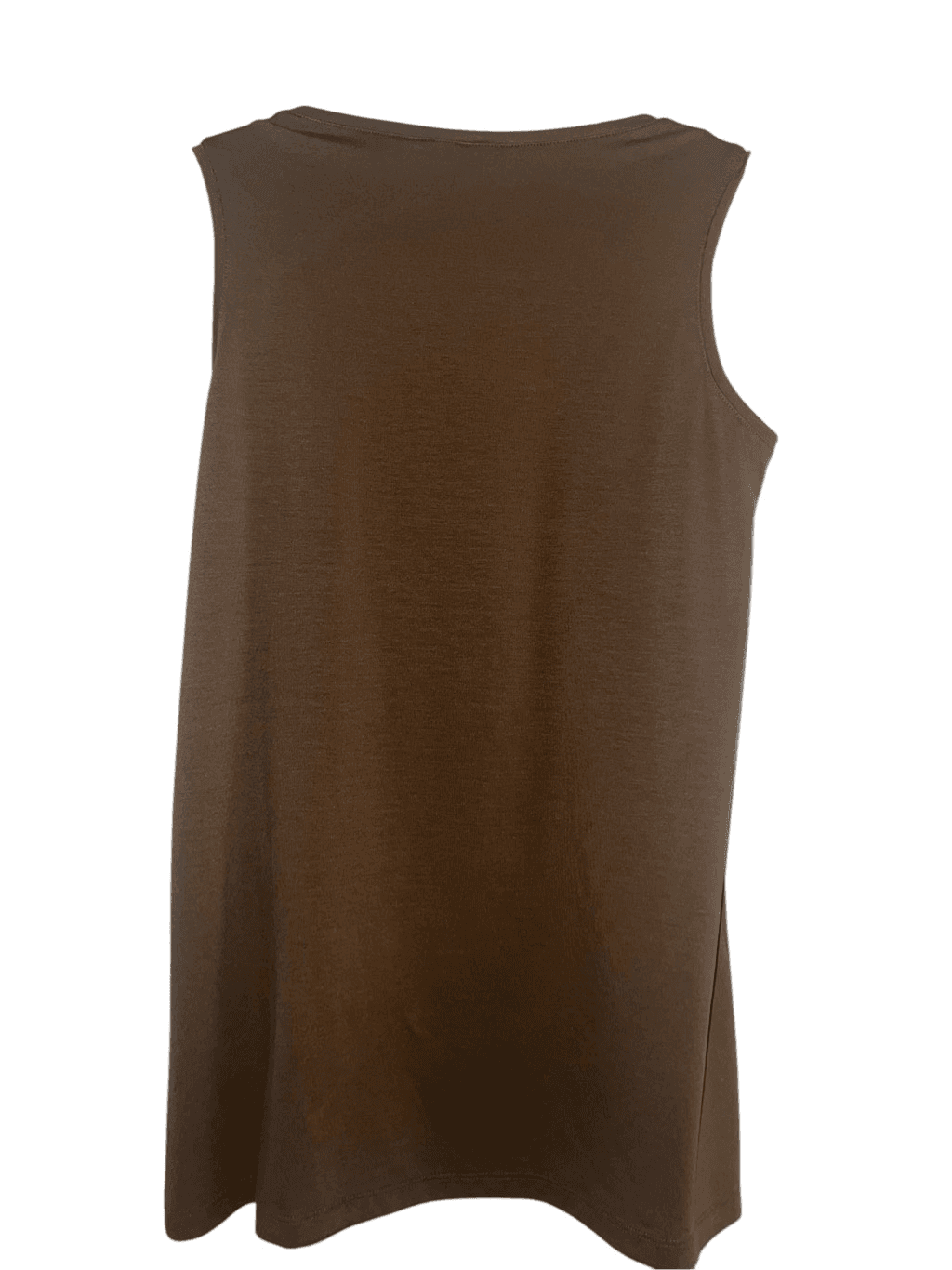 Eileen fisher brown Sleeveless Crew Neck Boho Bohemian Light Academica sz xxs - Thumbnail 2