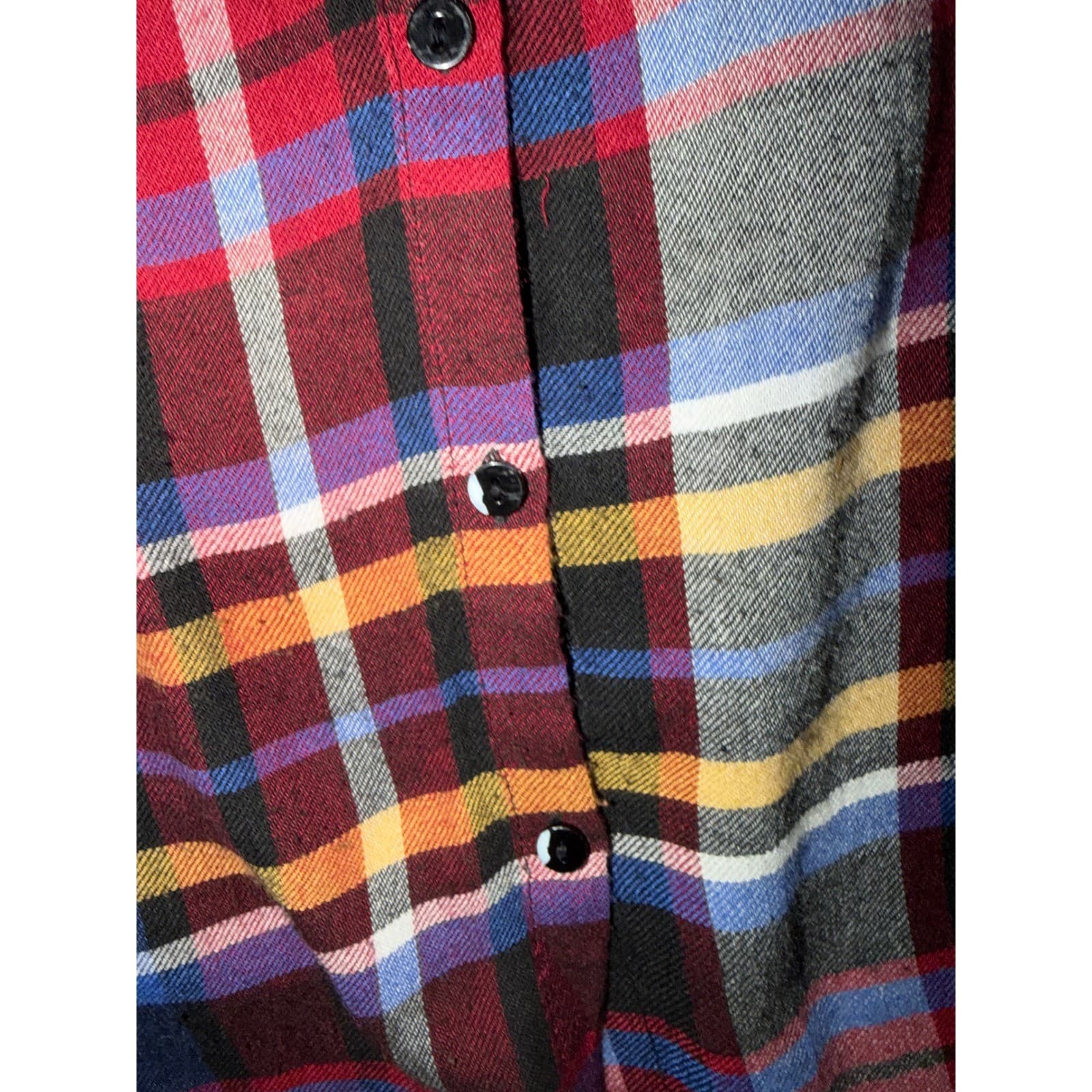L'AGENCE Flannel Button Down Shirt Sz XS | Preppy Collar Designer Long Sleeve - Thumbnail 9