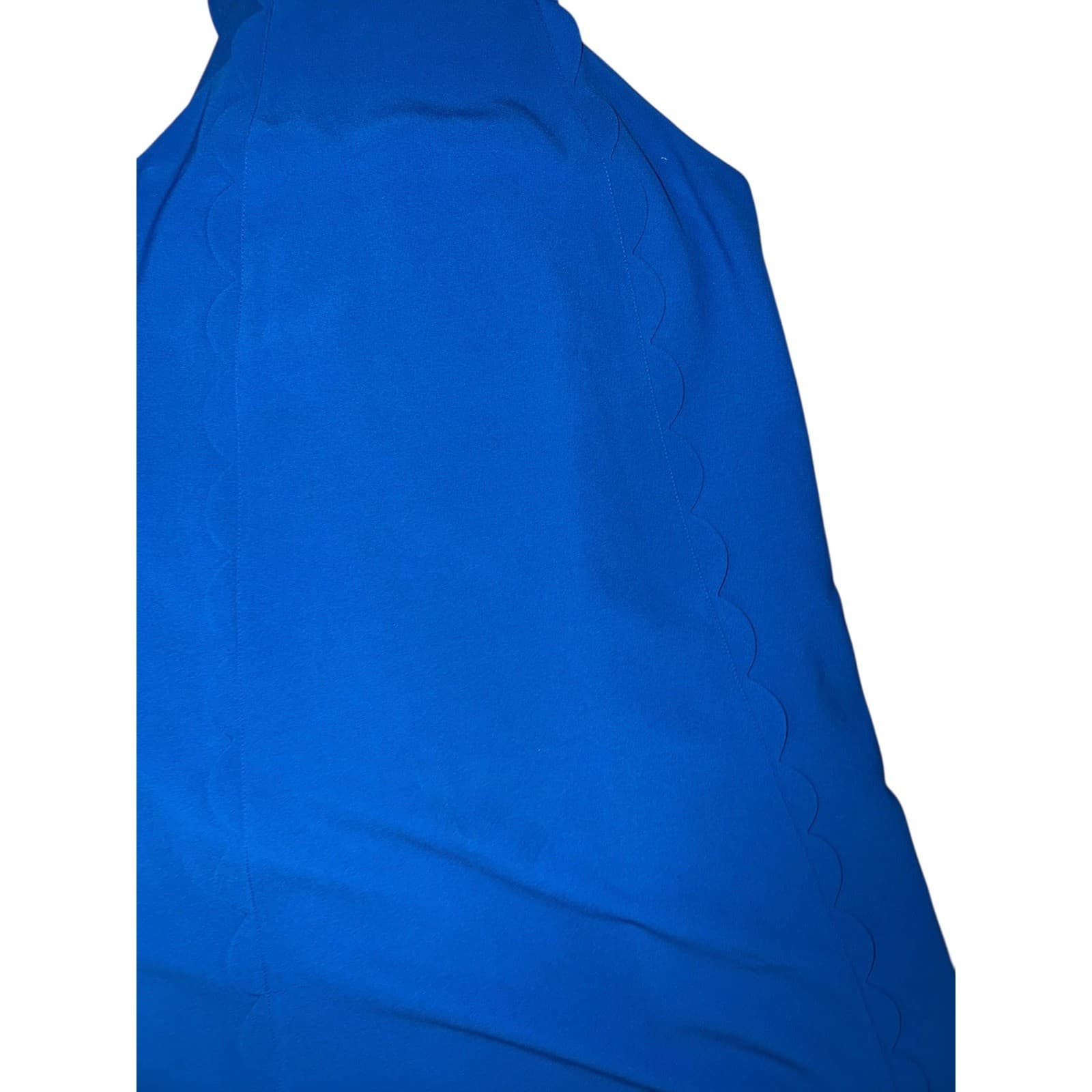 Ted Baker Blue Halter Neck Scallop Mini Dress Sz 3 | Designer Luxury - Thumbnail 8
