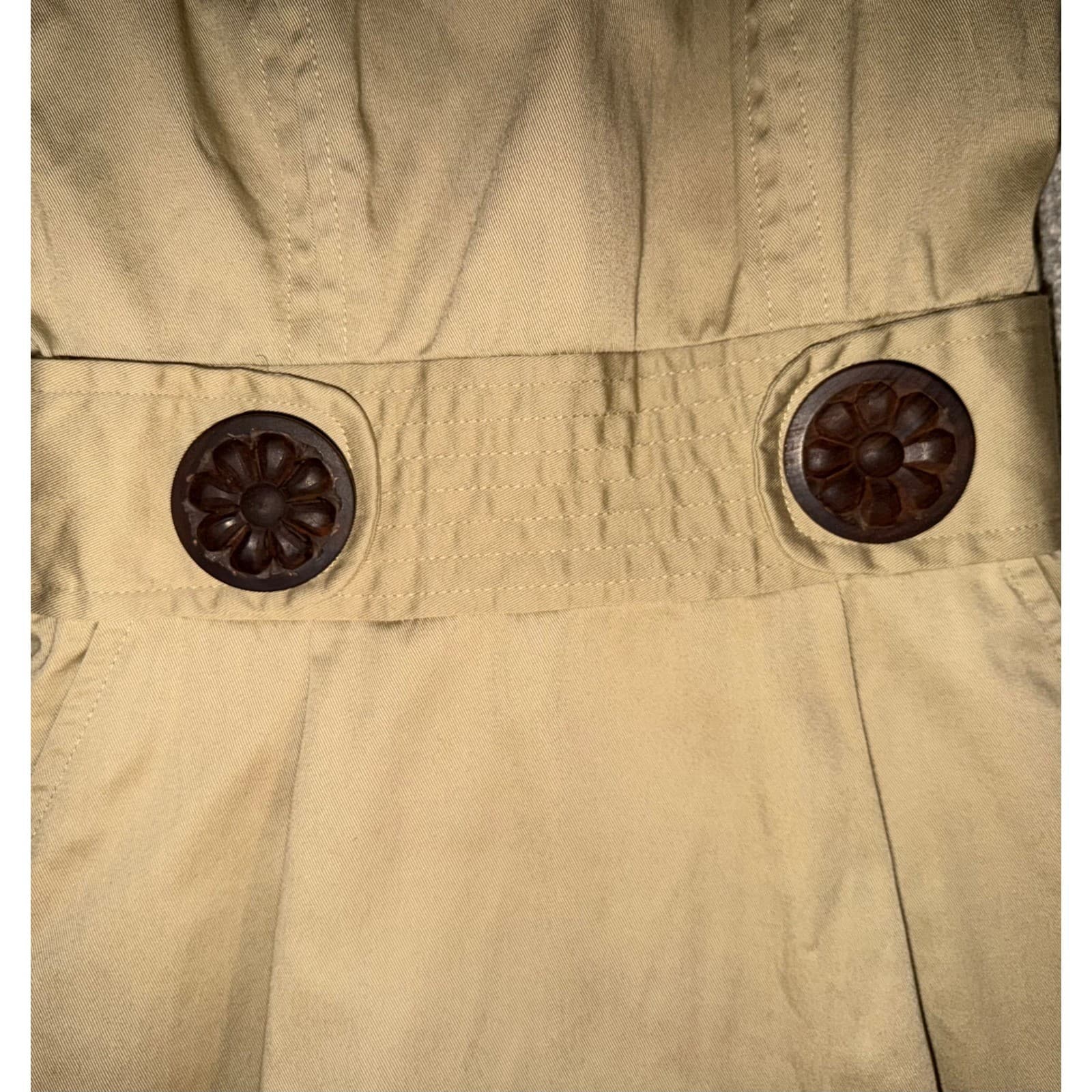 Milly Jumper Dress Sz 0 | Wooden Button Canvas Military Aviator Nautical Style - Thumbnail 4