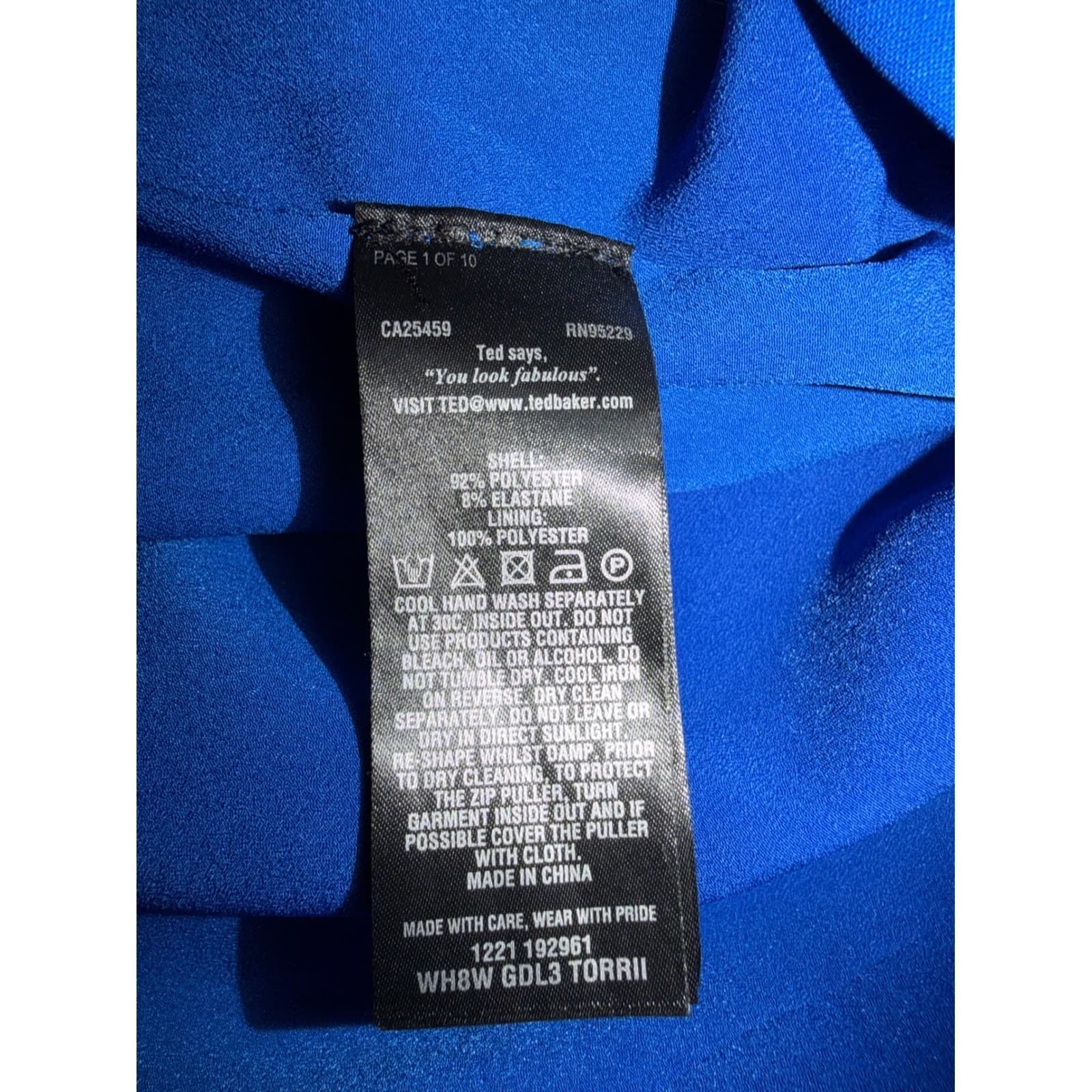Ted Baker Blue Halter Neck Scallop Mini Dress Sz 3 | Designer Luxury - Thumbnail 9