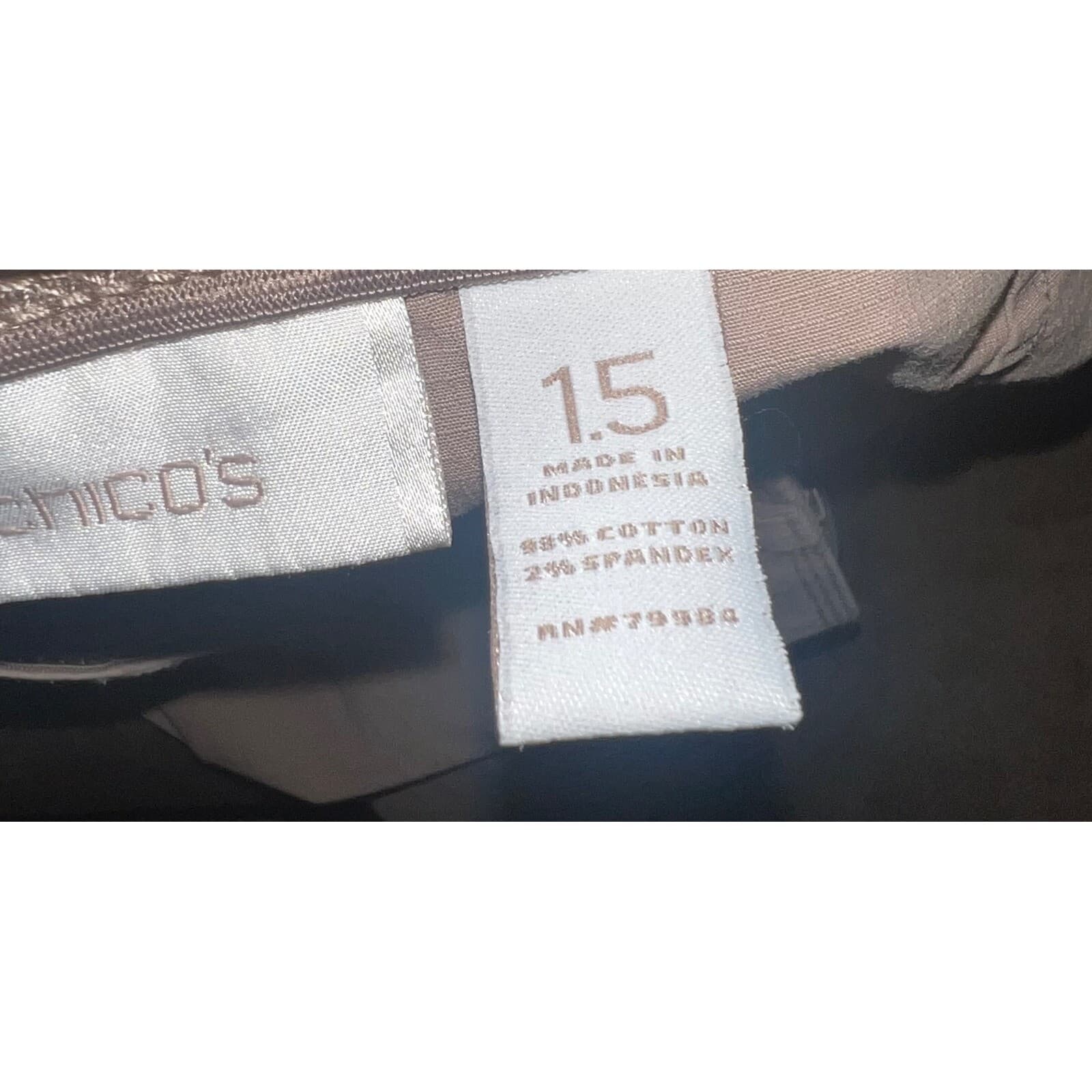 Chico's tan pants sz 1.5 (m10) preppy Momcore gauze - Thumbnail 4