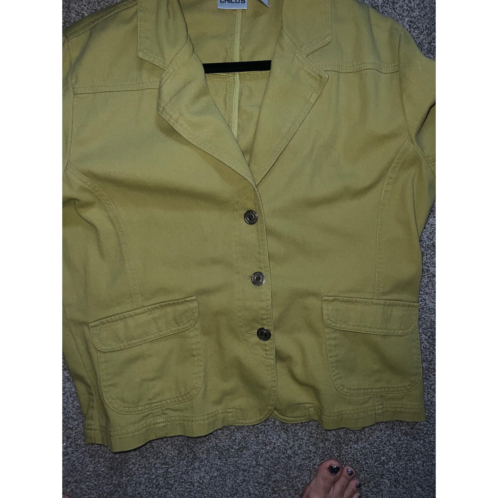Chico's blazer jacket size 2 boho dopamine - Thumbnail 5