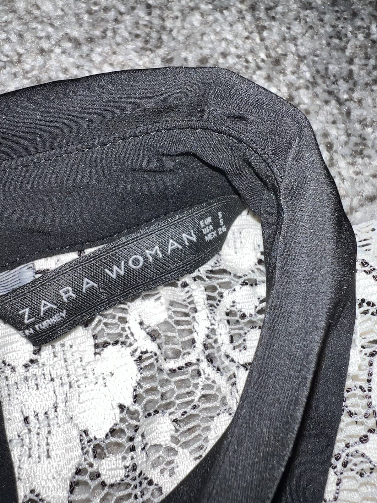 zara crochet top Sz S Preppy Romantic Boho Split Neck Sleeveless - Thumbnail 4