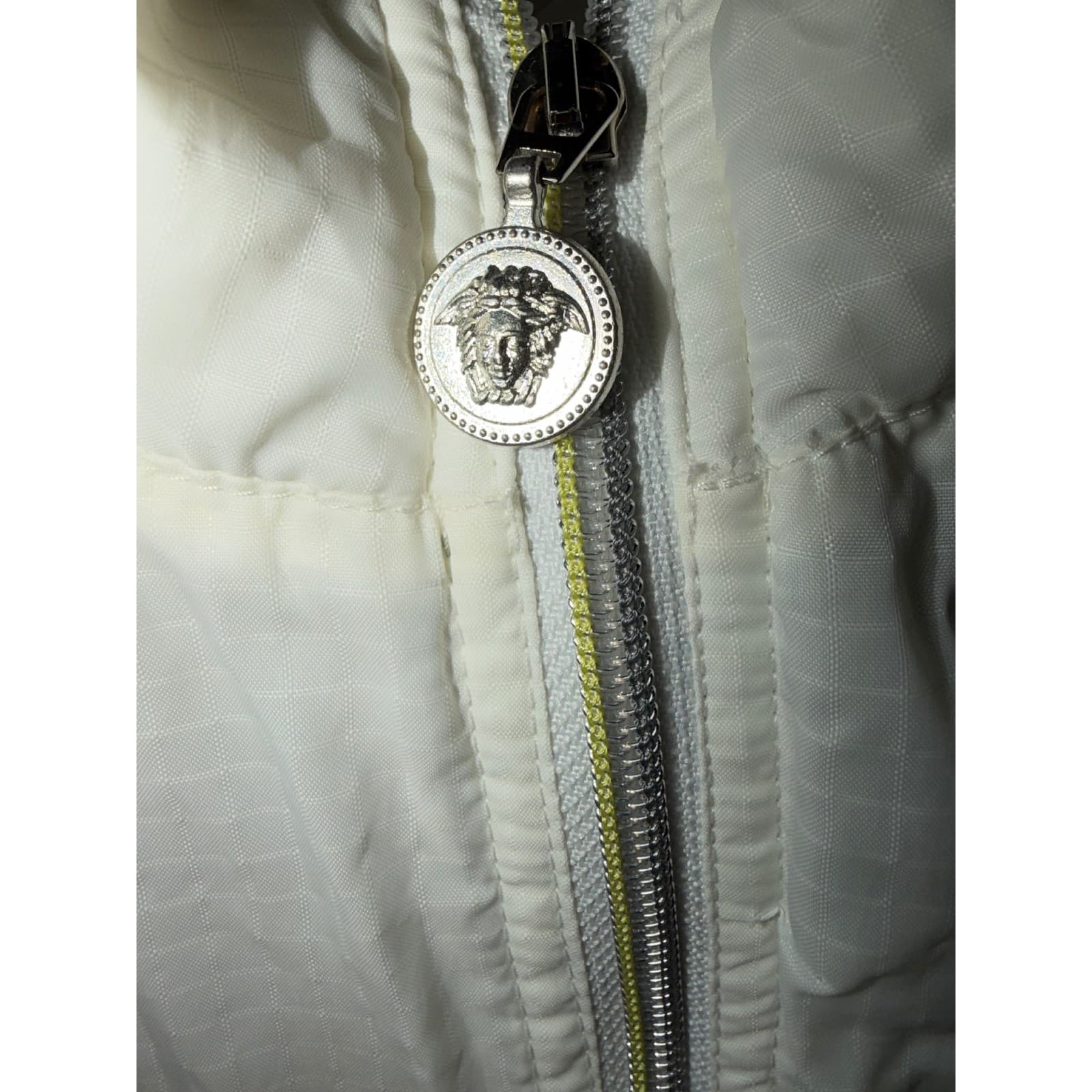 Versace Intensive Vintage Y2K 90s White Winter Coat Sz M/L | Luxury Designer - Thumbnail 9