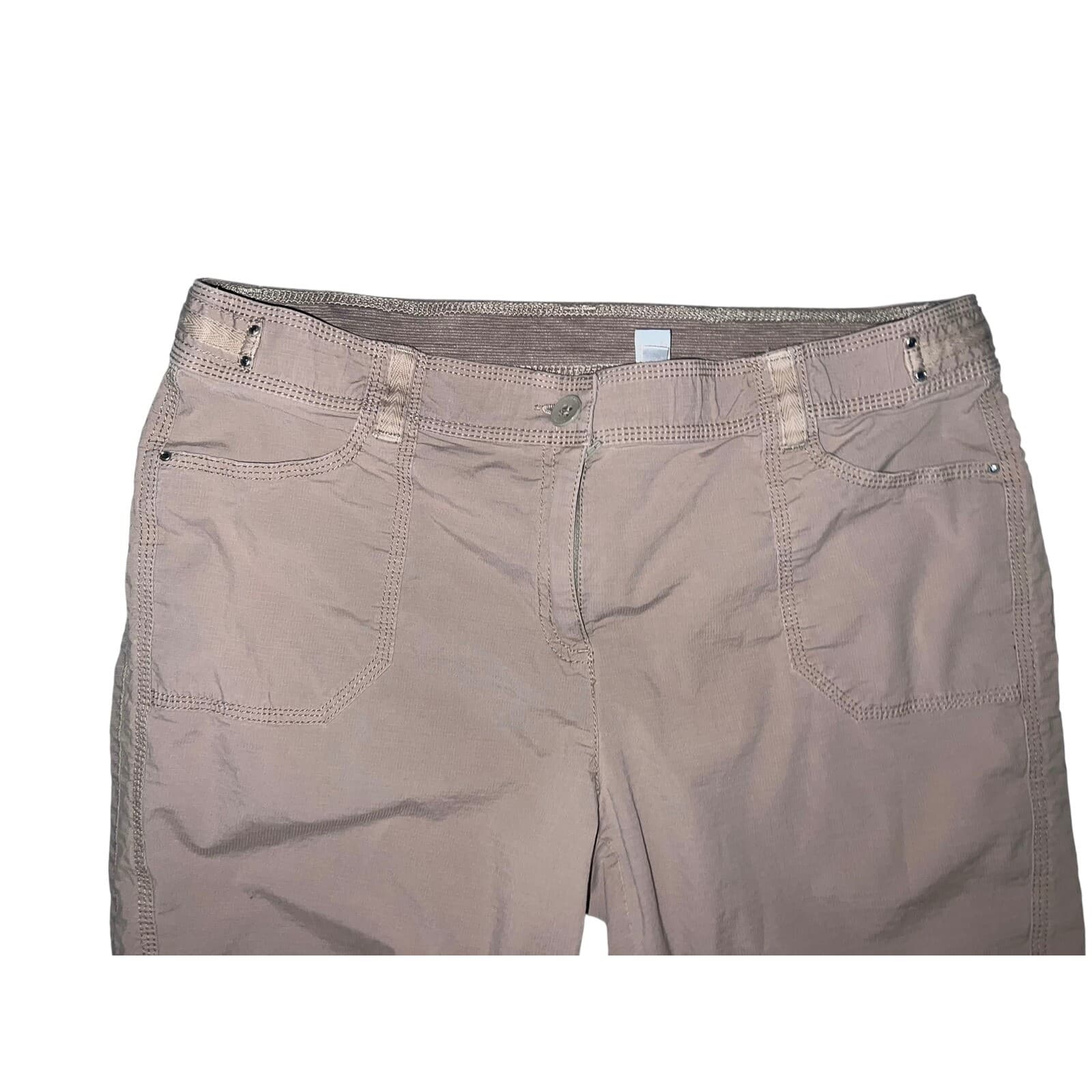 Chico's tan pants sz 1.5 (m10) preppy Momcore gauze - Thumbnail 3