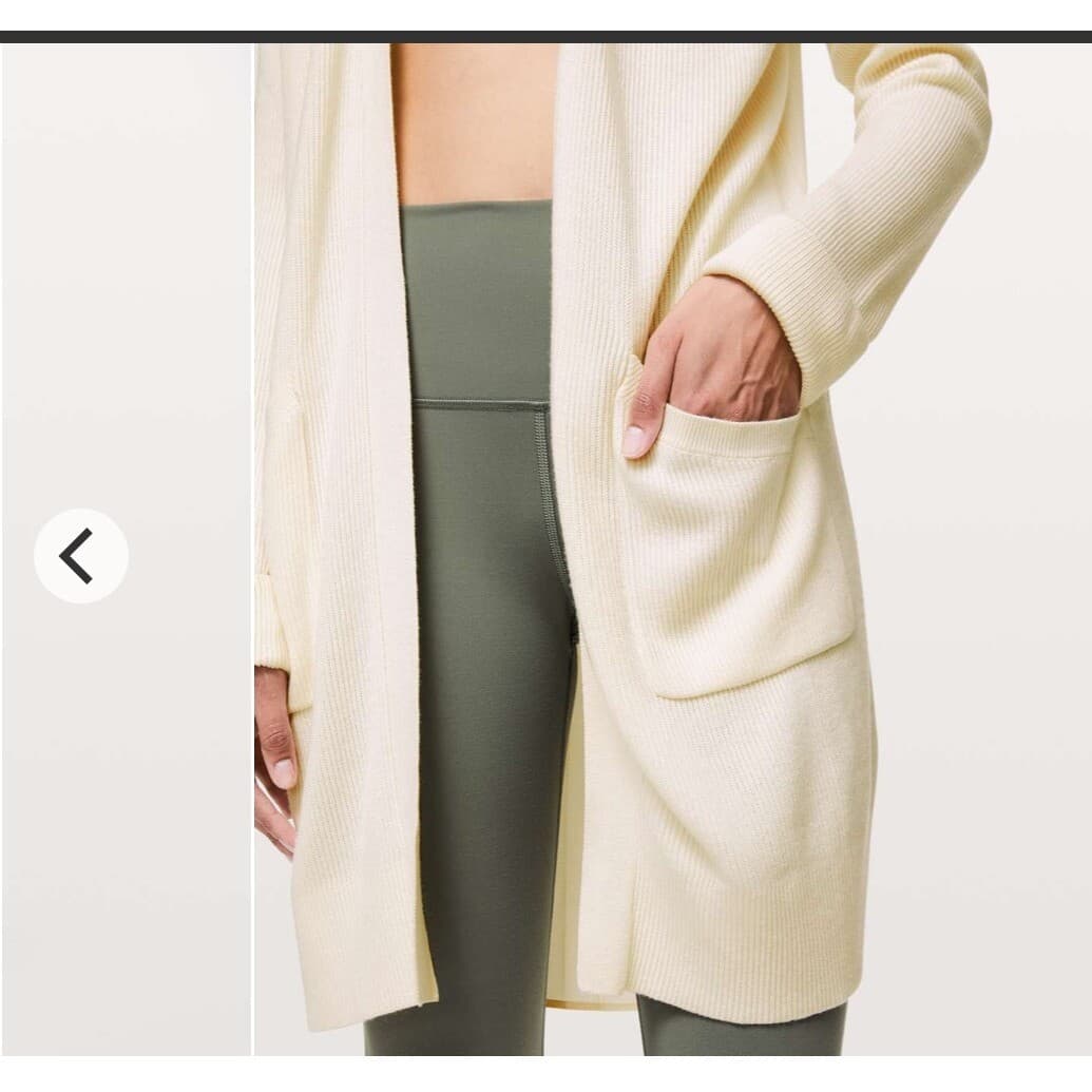 Lululemon Still At Ease Wrap Sz 12 cardigan comfy preppy yoga - Thumbnail 2