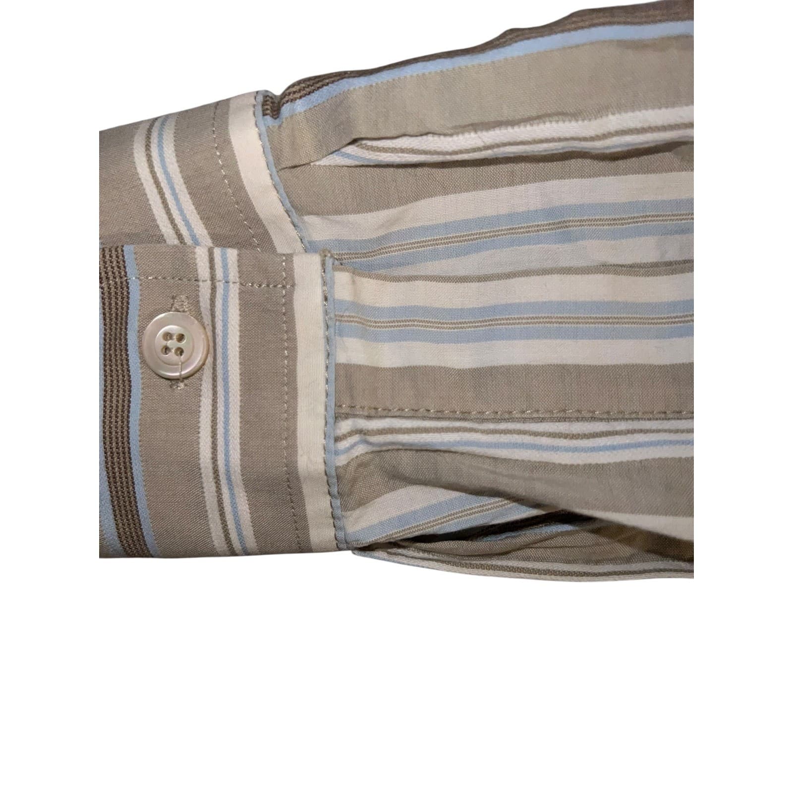 Ermenegildo Zegna strip button down shirt Long sleeve preppy luxury - Thumbnail 3