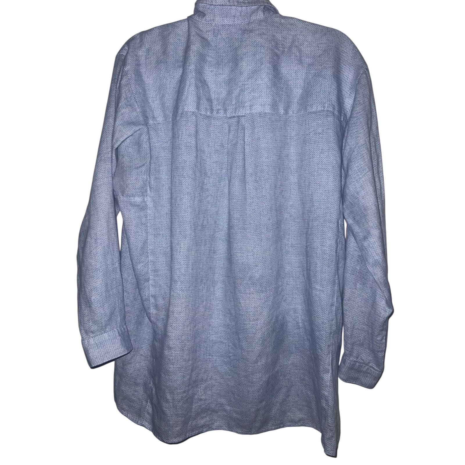 J. McLaughlin Fallon Loose Fit Linen Sz L | Preppy Style Essential - Thumbnail 2