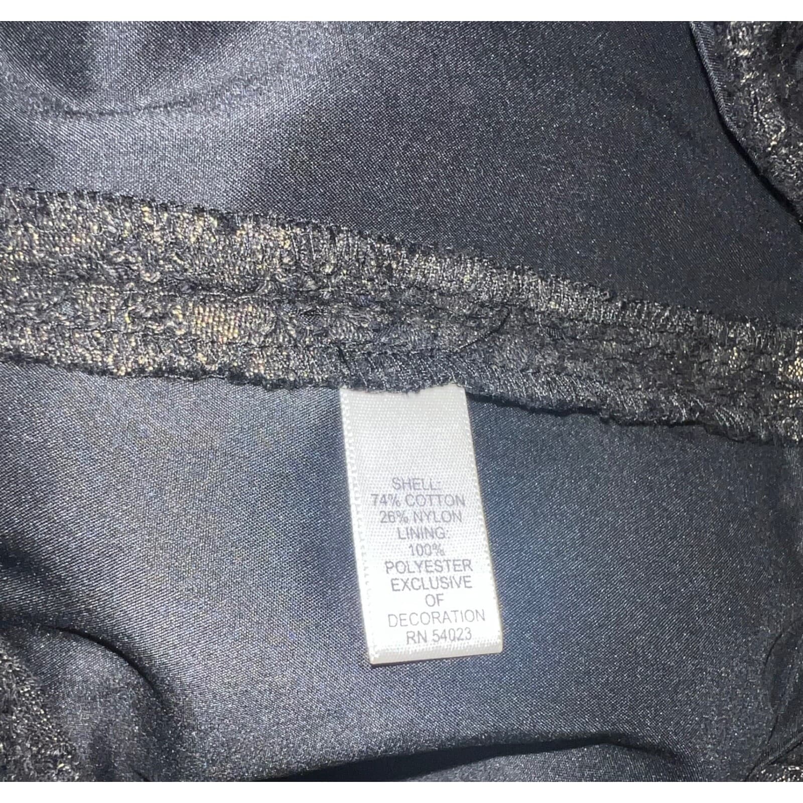 Banana Republic Top Metallic Gold Accent Party Cocktail Tank Blouse Sz 14 - Thumbnail 6