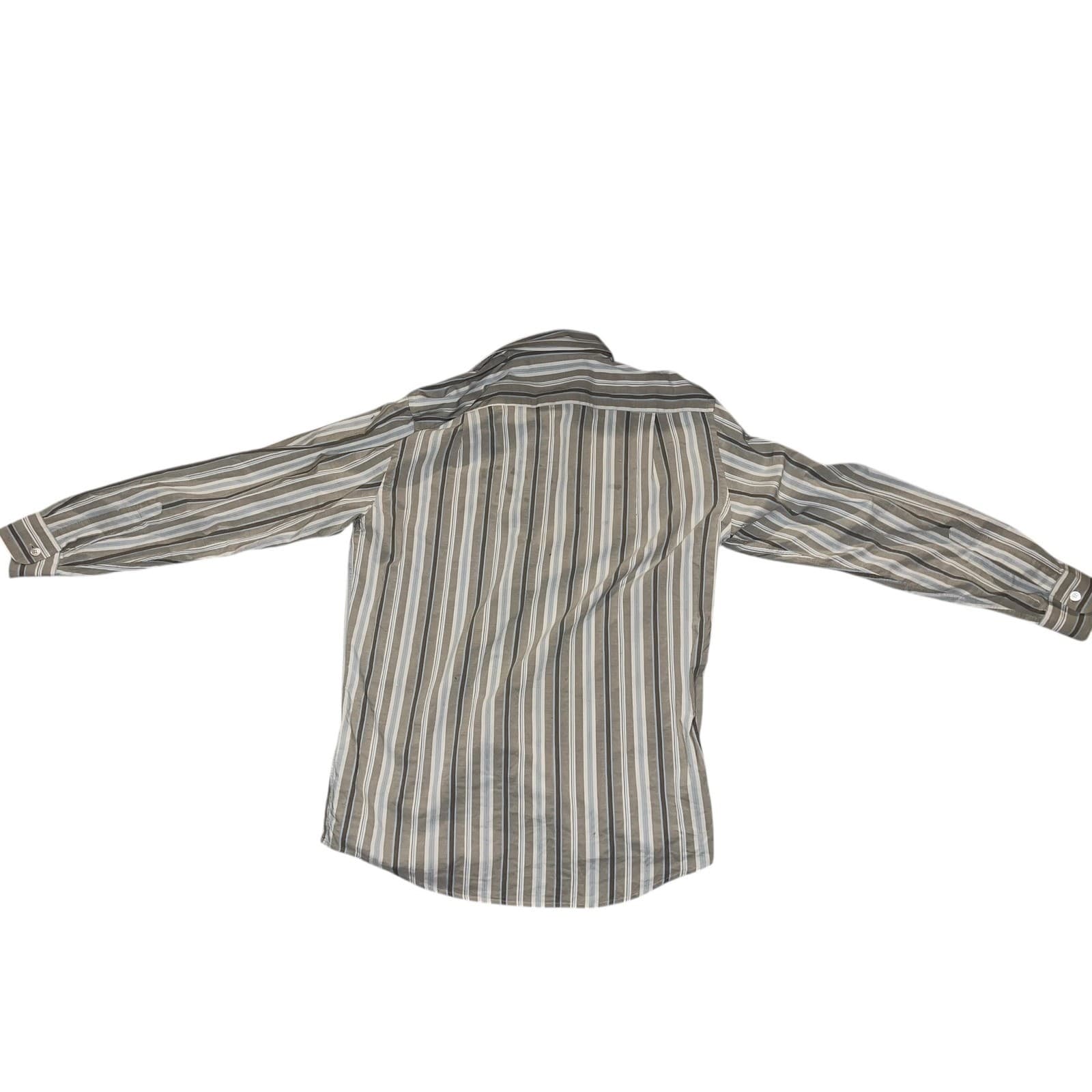 Ermenegildo Zegna strip button down shirt Long sleeve preppy luxury - Thumbnail 2