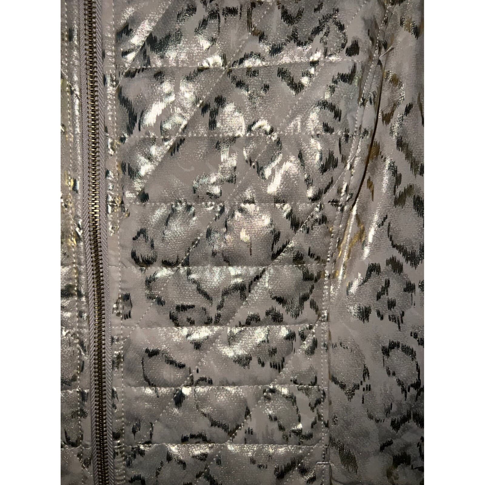 Zenergy by Chico's Gold vest sz 2 Comfy Normcore Preppy Boho - Thumbnail 7