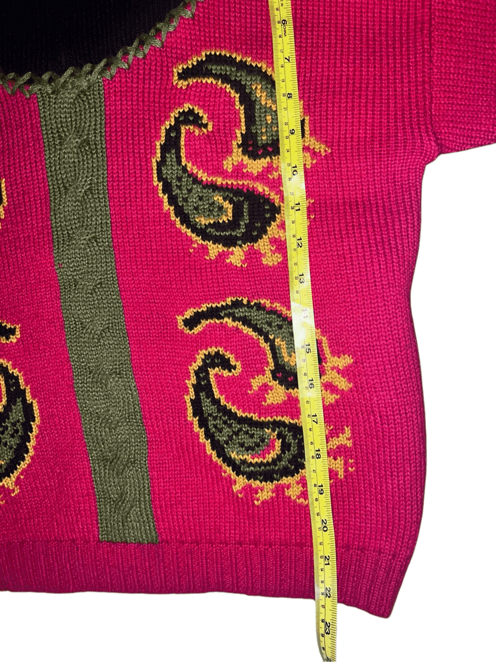 Vgt Rare Bogner Paisley Print Mock Neck Sweater Sz m Comfy Preppy Ski Snowboard - Thumbnail 4