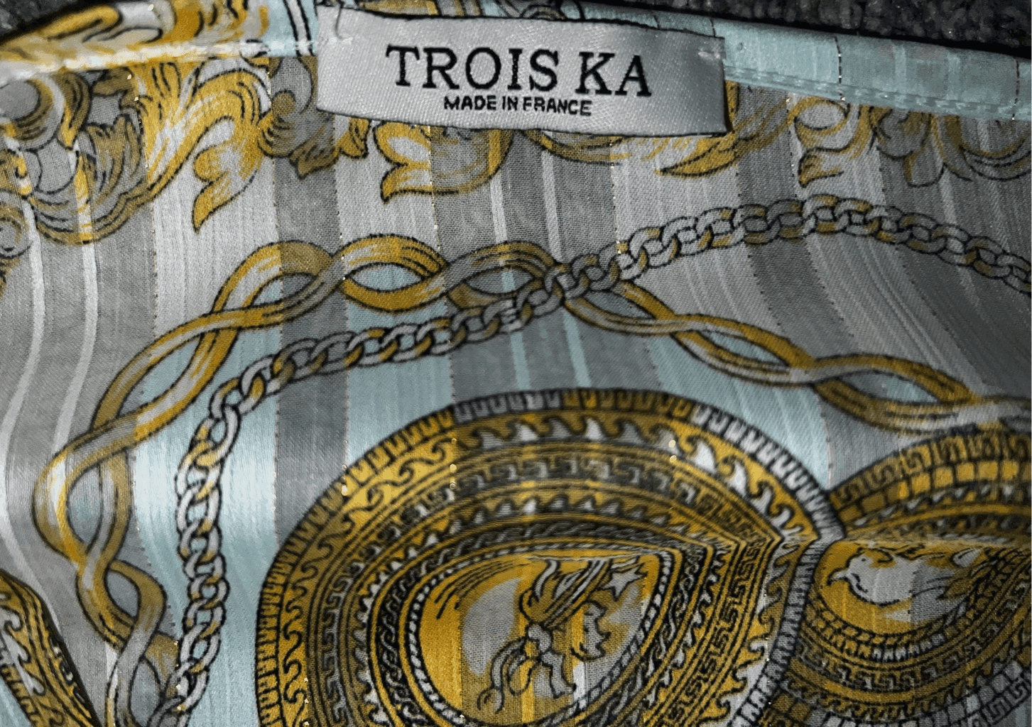 Trois Ka Paris blouse open shoulder V-neck Organza Boho Bohemian Long Sleeve - Thumbnail 3