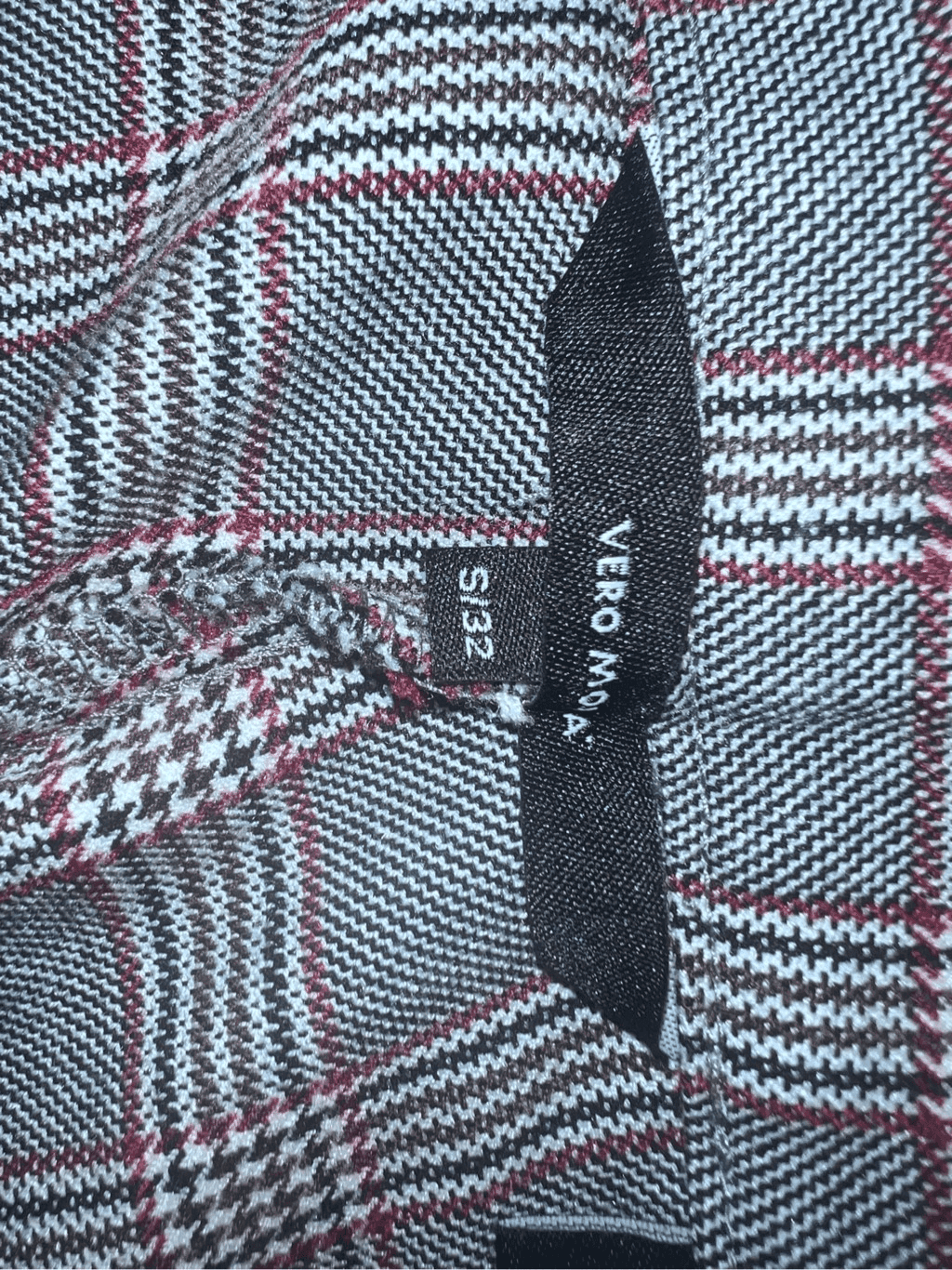 Vero moda plaid pants with belt size s/32 Straight Preppy Light Office Siren - Thumbnail 7