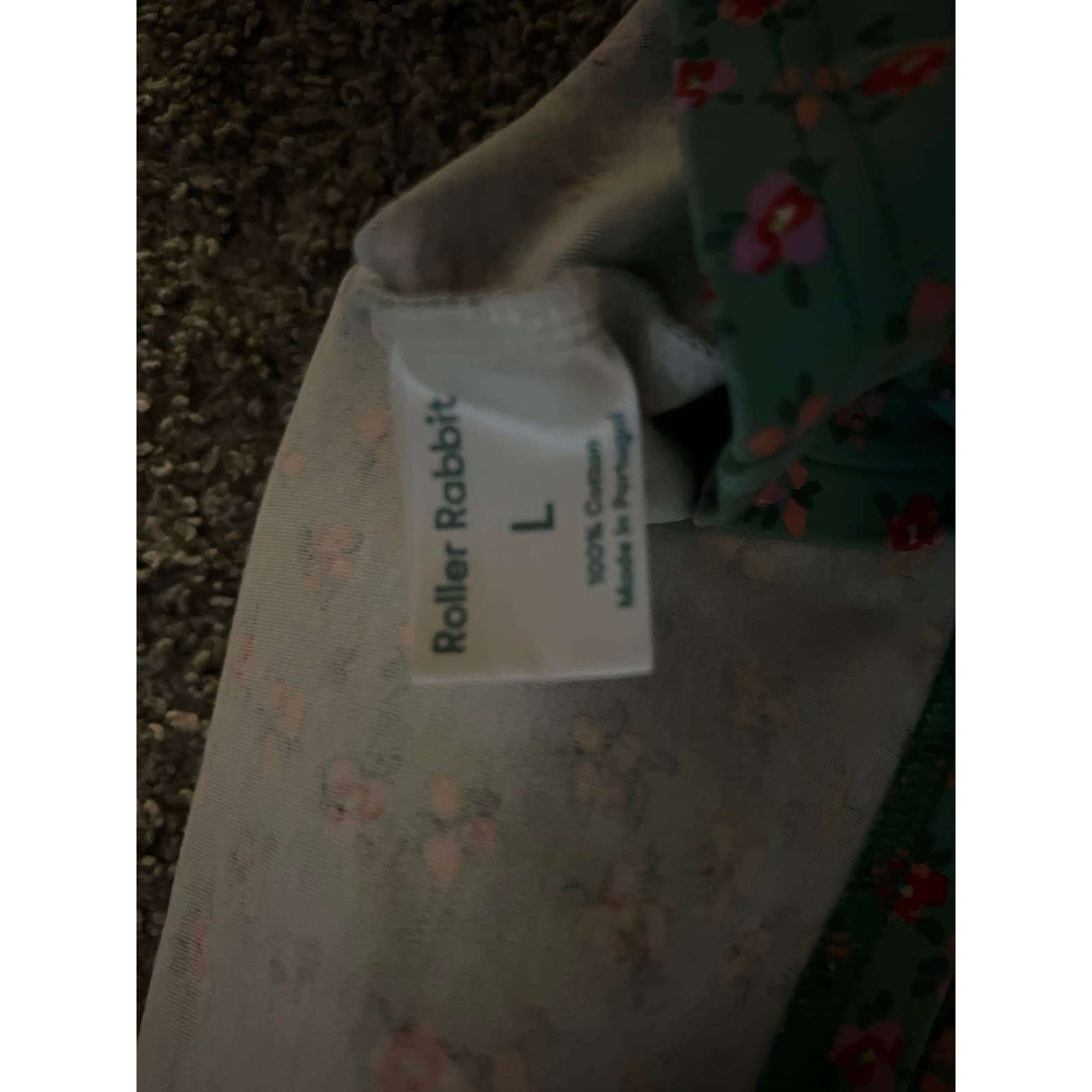 Roller Rabbit Size L Cotton Crew Neck Top – Cottagecore Floral Print Blouse - Thumbnail 3