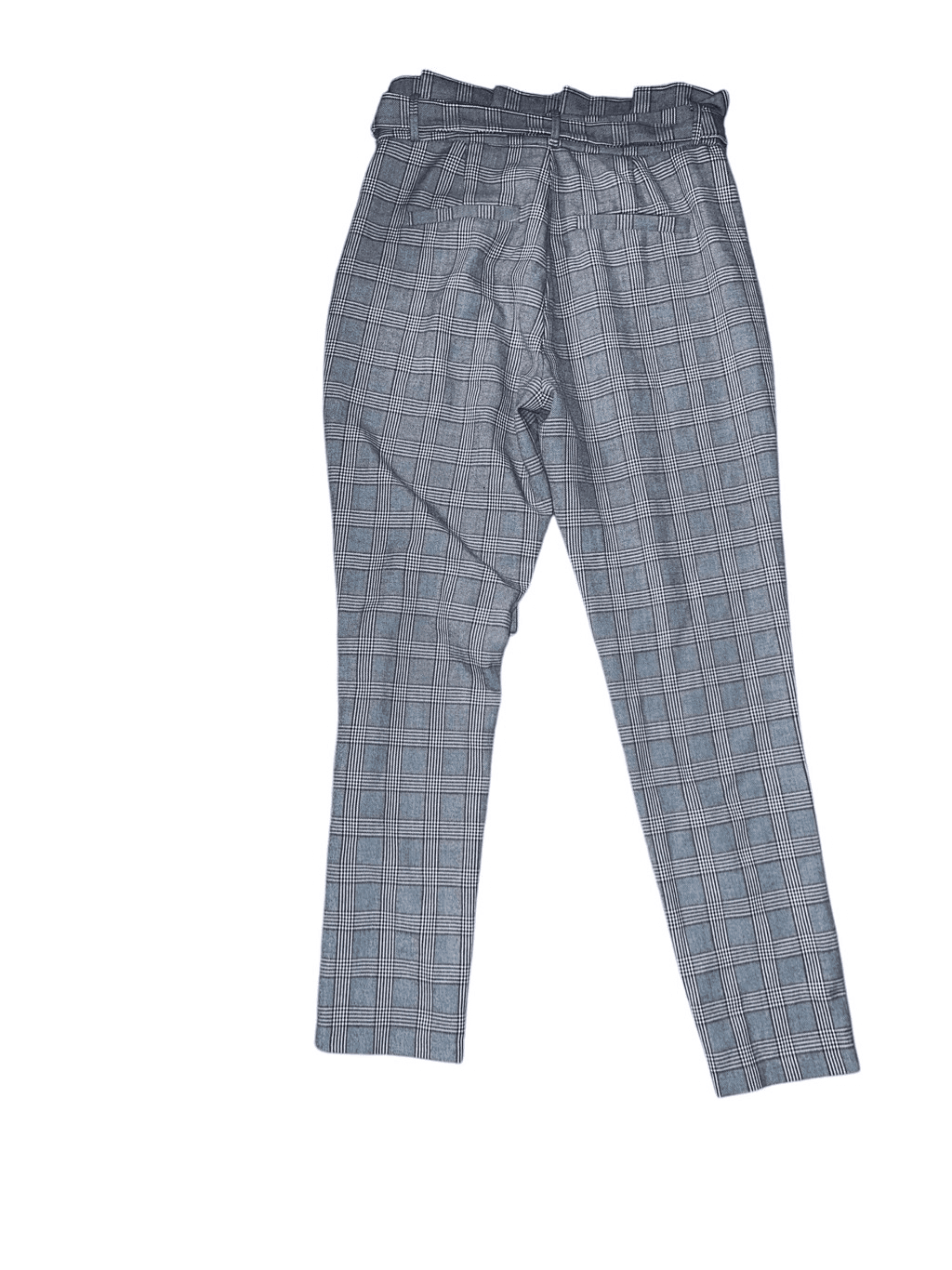 Vero moda plaid pants with belt size s/32 Straight Preppy Light Office Siren - Thumbnail 2