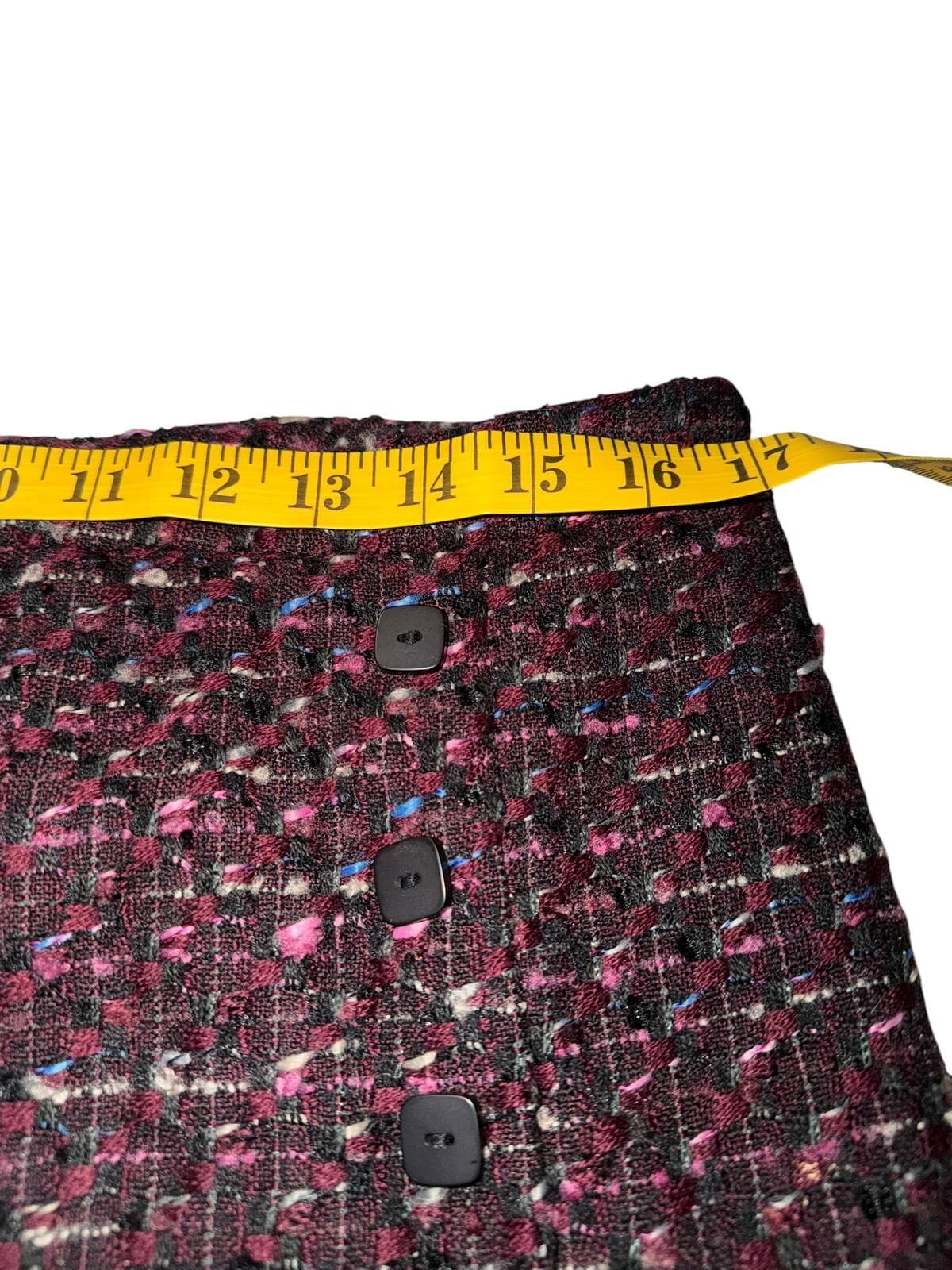 Oscar De La Renta Wool Blend Knit Pencil Skirt Sz 12 Multicolor Tweed Luxury - Thumbnail 5