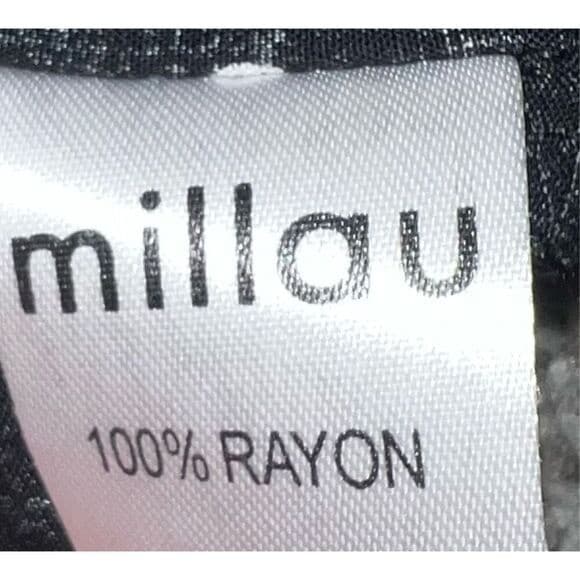 millau polka dots black white pants sz 12 Minimalist wide leg rayon - Thumbnail 4