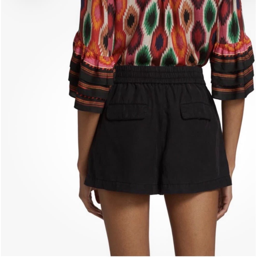 ALICE + OLIVIA High Waist Black Shorts sz s minimalist designer - Thumbnail 2