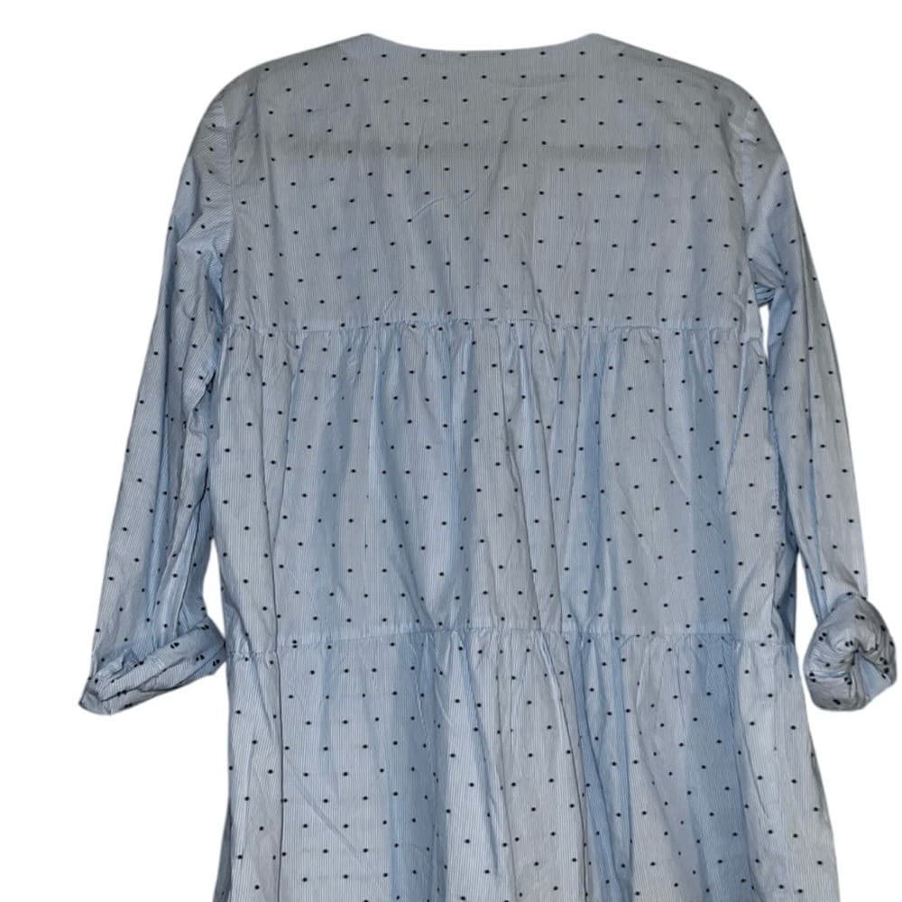 Stefanal blue button down shirt size m Tunic Cottagecore Bohochic - Thumbnail 2
