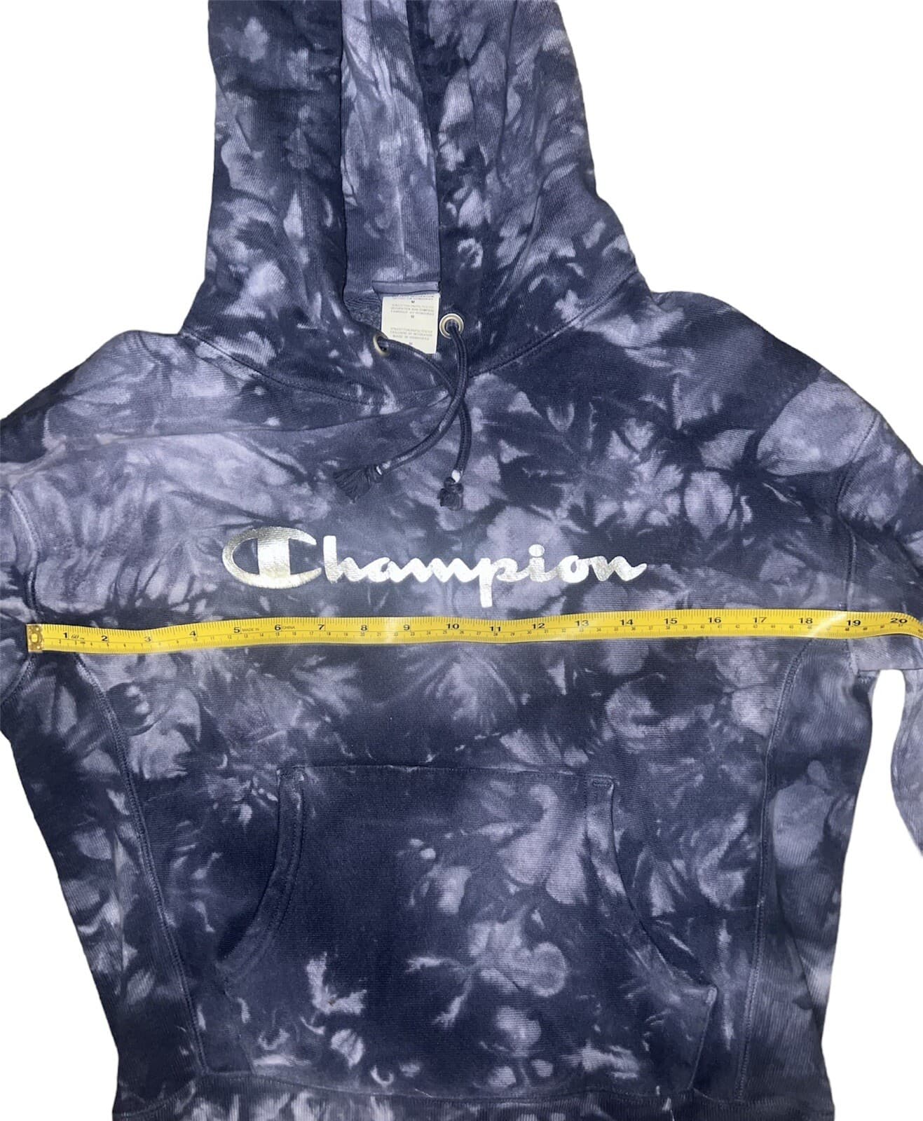 Champion Reverse Weave Vgt Size M Tye Dye Cropped Pullover Active/athleisure - Thumbnail 2