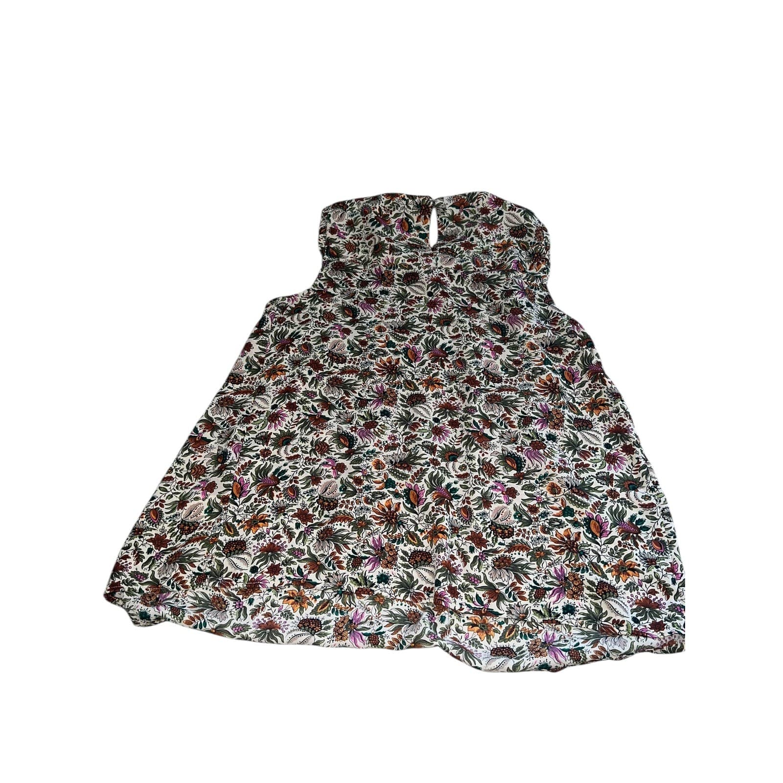 Maeve Darby Smocked JacobeanFloral Top sz 10 Neutral cottagecore boho - Thumbnail 6