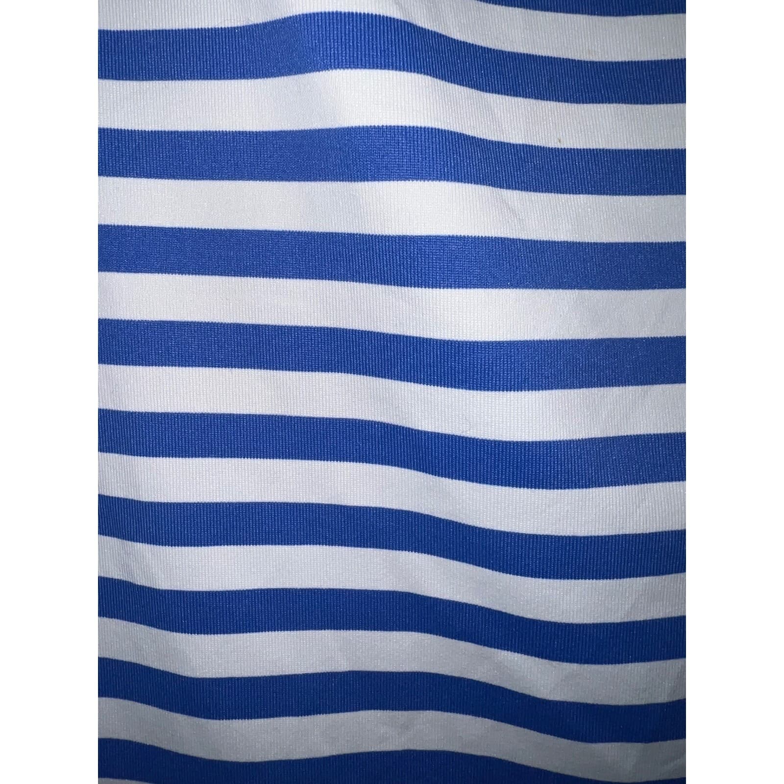 J McLaughlin Striped Button Shoulder Tee Sz XL | Preppy 3/4 Sleeve Nautical Top - Thumbnail 10