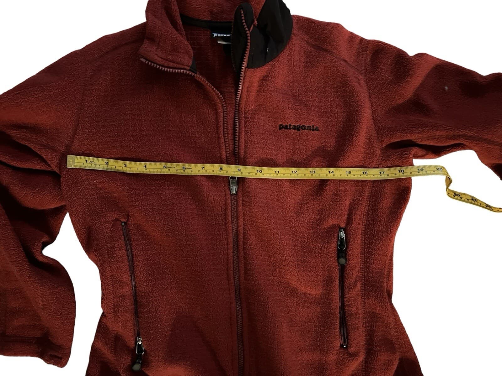 Patagonia Sz S Red Fleece Full Zip Pockets Long Sleeves Gorpcore Active - Thumbnail 3