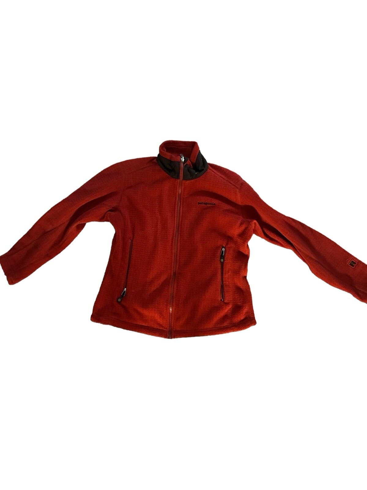 Patagonia Sz S Red Fleece Full Zip Pockets Long Sleeves Gorpcore Active