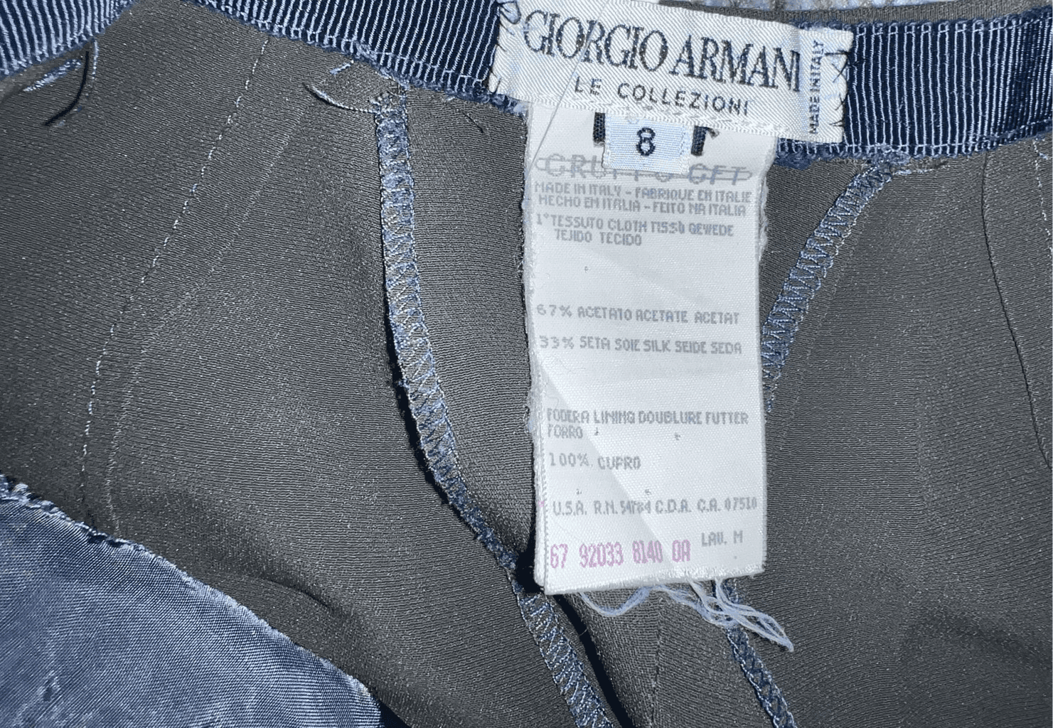 Vintage Giorgio Armani Le Collezioni pants green Sz 8 Office Siren Secretary - Thumbnail 3