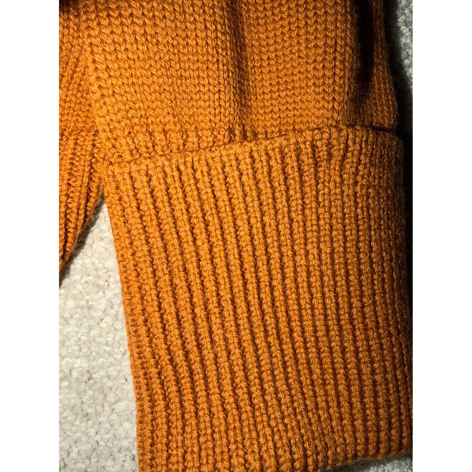 MONSE Merino Wool Turtleneck Sz L Brown Off White Attached Layer Preppy Luxury - Thumbnail 10